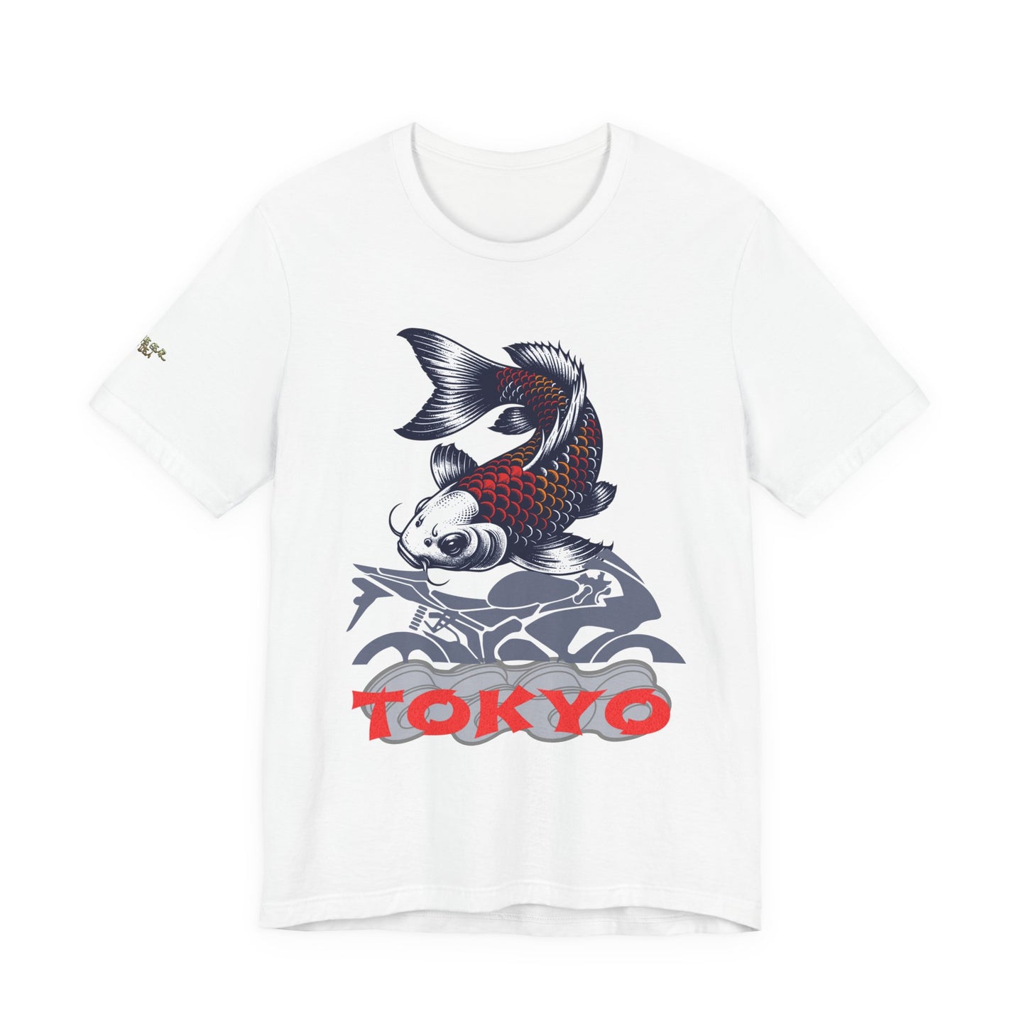 Tokyo Koi Graphic Tee, Casual Streetwear Shirt, Unisex Short Sleeve Top, Gift for Fishermen, Stylish Summer Fashion