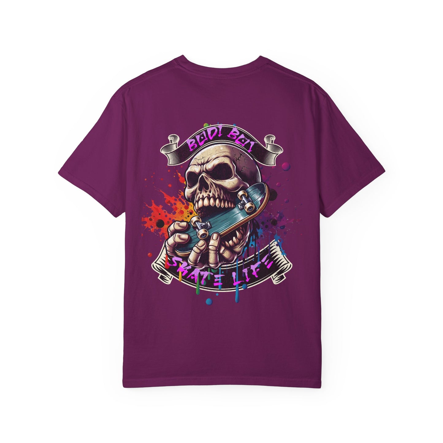 Bold Vibe Unisex Garment-Dyed T-Shirt - Edgy Skate Life Design, Casual Wear, Streetwear, Gift for Skaters, Unique Graphic Tee