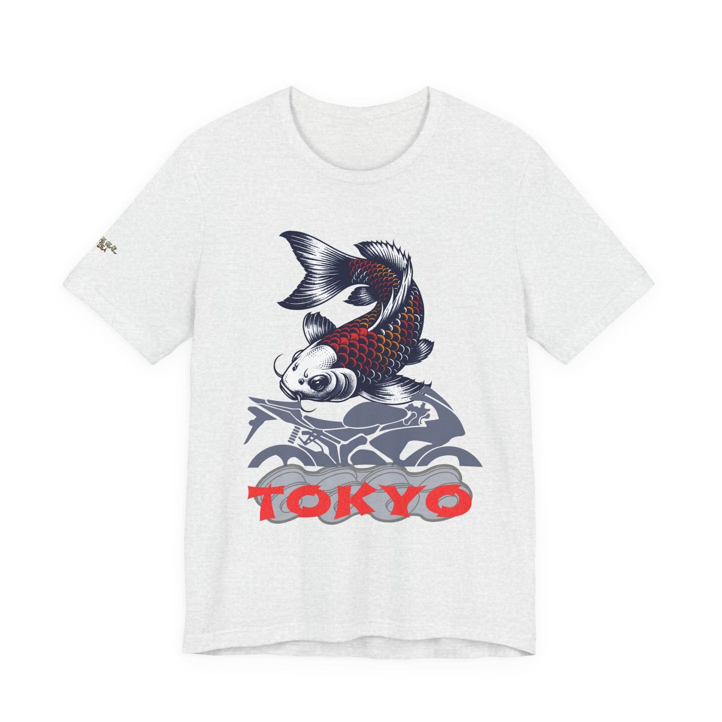 Tokyo Koi Graphic Tee, Casual Streetwear Shirt, Unisex Short Sleeve Top, Gift for Fishermen, Stylish Summer Fashion