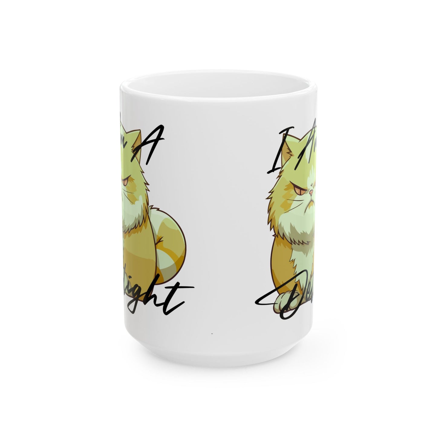 Paw-steely I'm a delight Cozy Cat Mug, Perfect Gift for Cat Lovers, Cute Animal Drinkware, Pet-Themed Birthday Gift, Coffee or Tea Lover's Essential