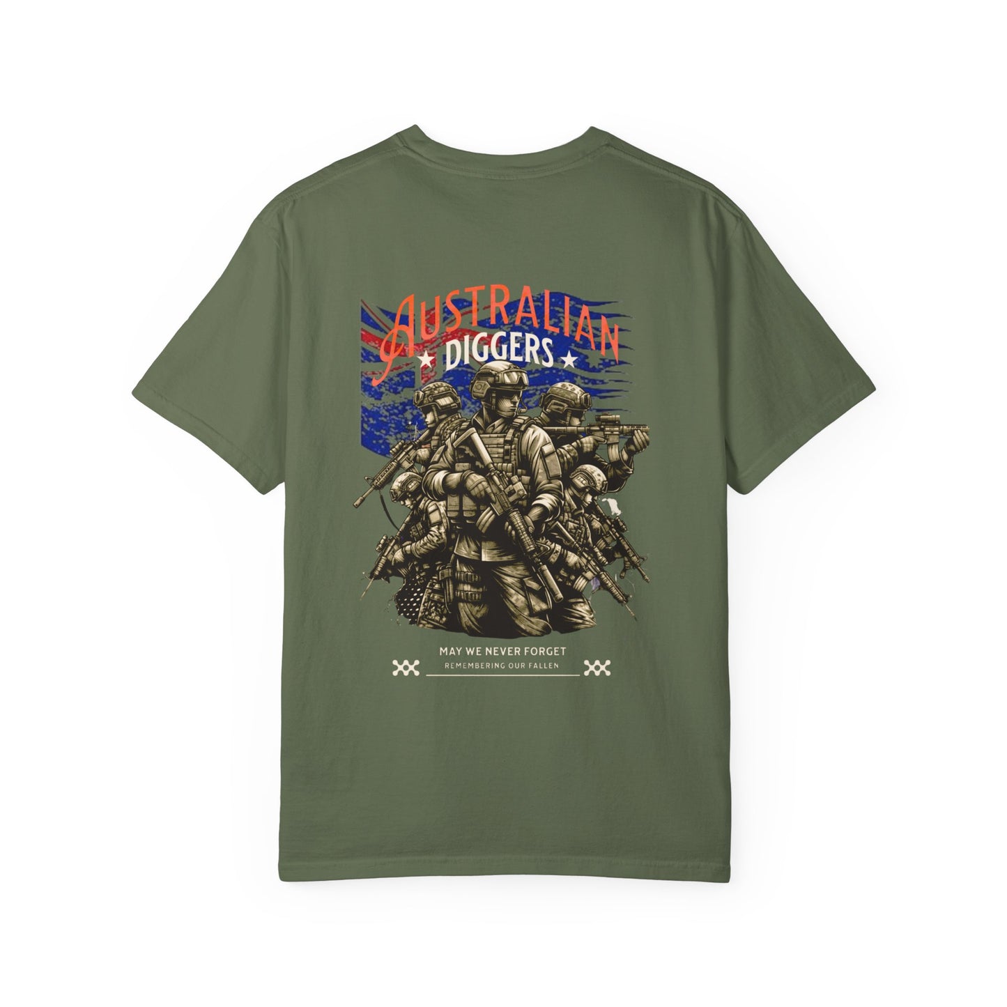 Unisex Garment-Dyed T-Shirt | Australian Diggers Tribute Tee, Military Remembrance Shirt, Heritage Apparel, Veterans Day Gift, Casual [...]