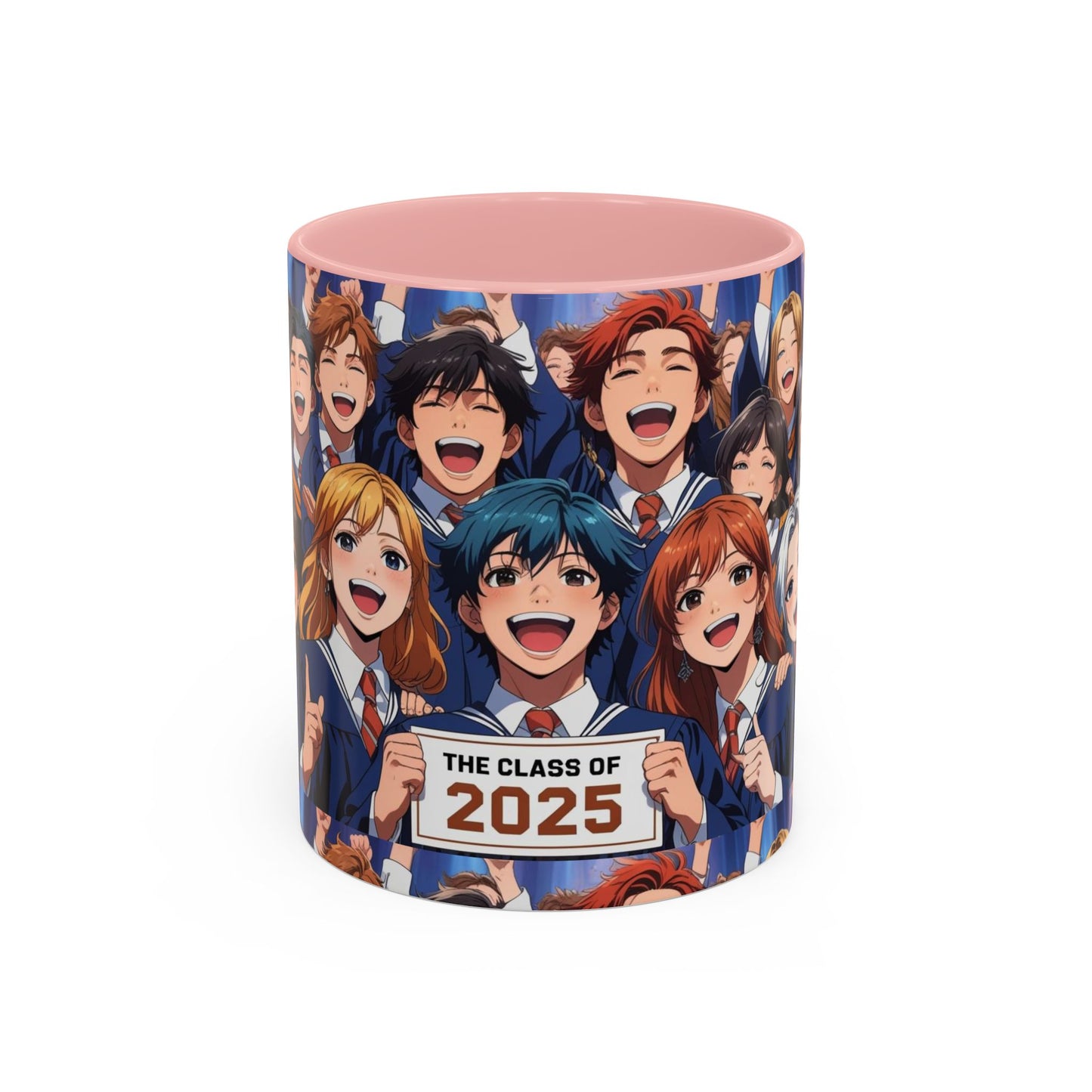 Anime Graduation Celebration Coffee Mug, Class of 2025 Mug, Anime Friends Mug, Gift for Graduates, School Spirit Mug