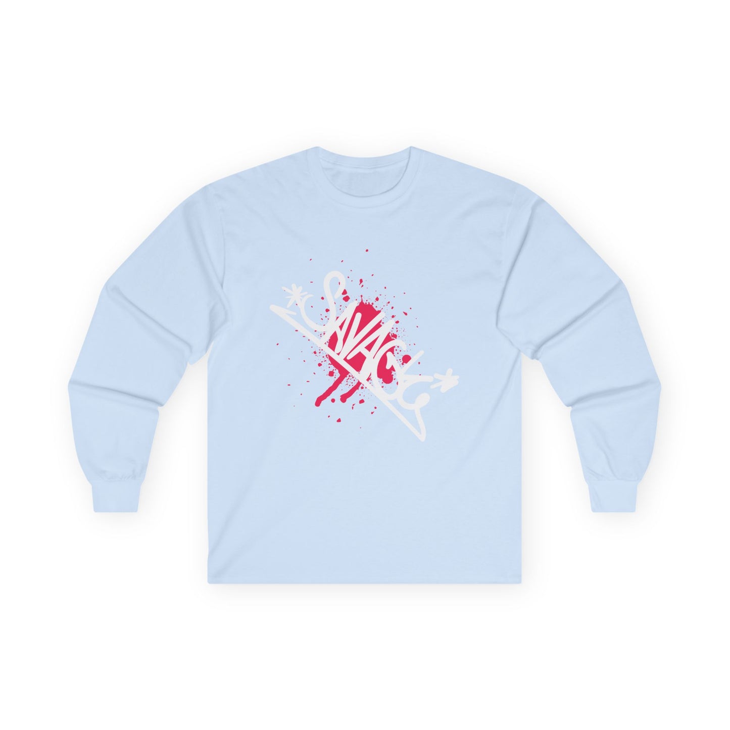 Graffiti Style Unisex Long Sleeve Tee, Trendy Graphic Shirt for Streetwear, Gift for Artists, Stylish Casual Wear, Unique Fashion Top