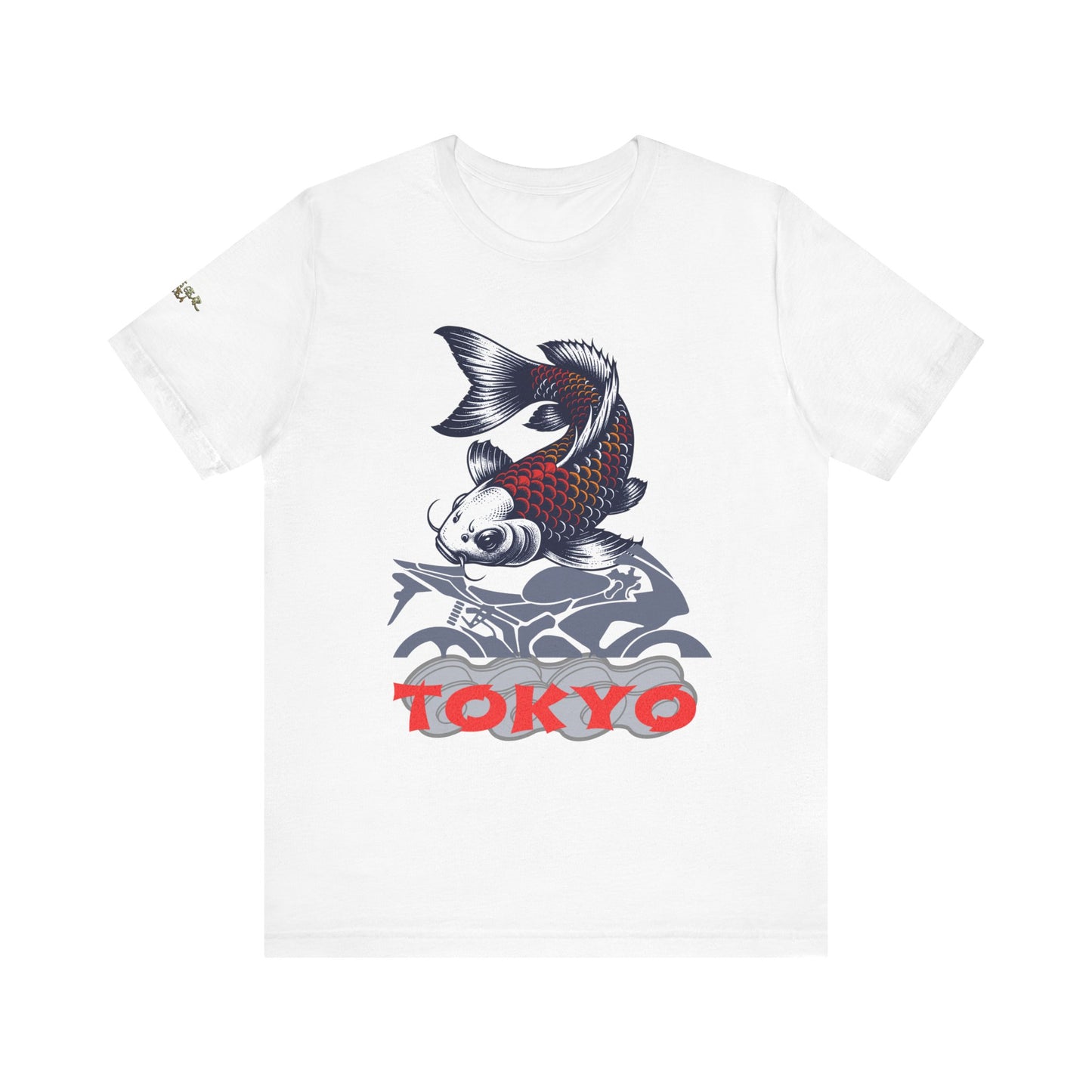 Tokyo Koi Graphic Tee, Casual Streetwear Shirt, Unisex Short Sleeve Top, Gift for Fishermen, Stylish Summer Fashion