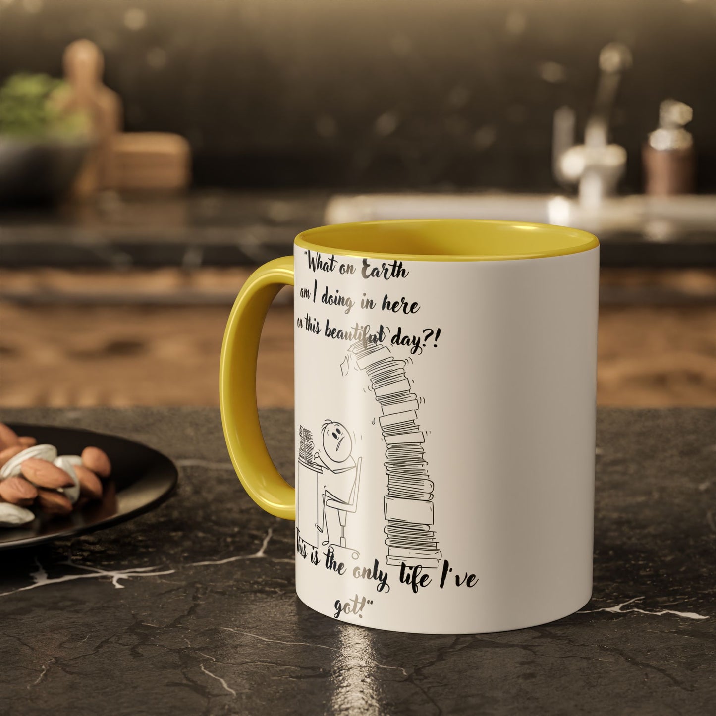 What am I doing here  Coffee Mug - Perfect for Writers, Students, and Book Lovers!