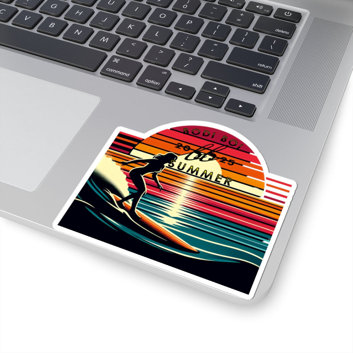 Retro Surf Kiss-Cut Stickers | Summer Vibes, Beach Decor, Laptop Stickers, Surfing Gifts, Ocean Lovers