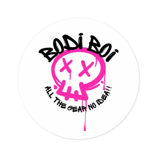 BODI BOI Round Stickers - Urban Vibe, Skater Style, Outdoor/Indoor Decor, Unique Laptop Accessories, Gift for Teens, Cool Stickers