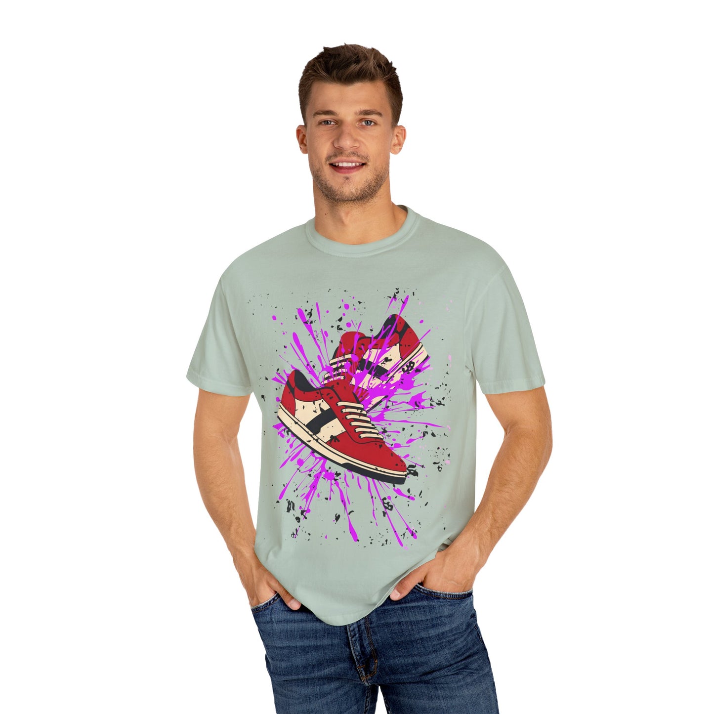 Sneaker Splash Unisex T-Shirt | Vibrant Graphic Tee | Streetwear Style | Perfect for Gift Giving | Hip-Hop Fashion | Casual Wear