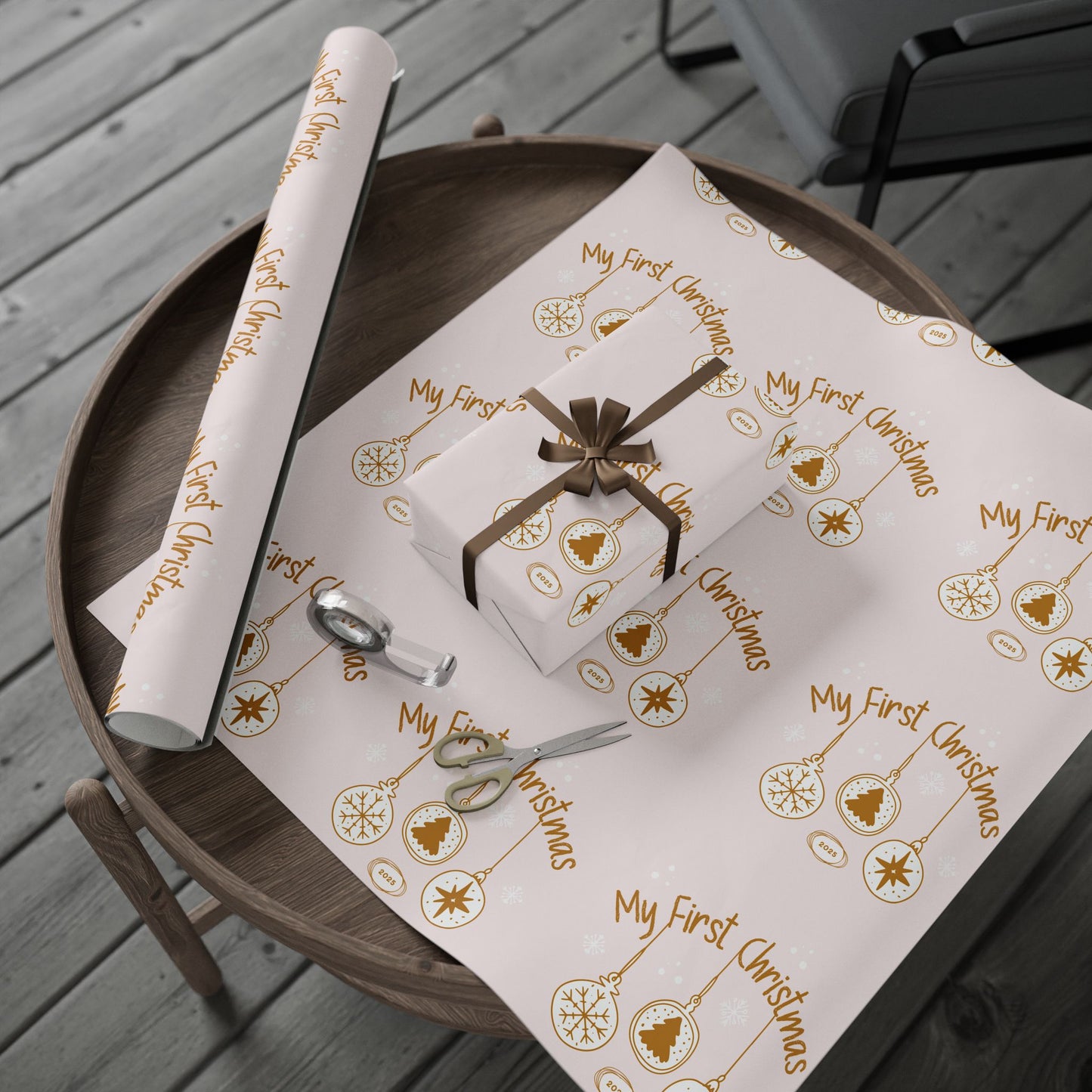 babys First Christmas Wrapping Paper, Holiday Gift Wrap, Christmas Decor, Birthday Presents, Baby's First Christmas, Festive Wrap