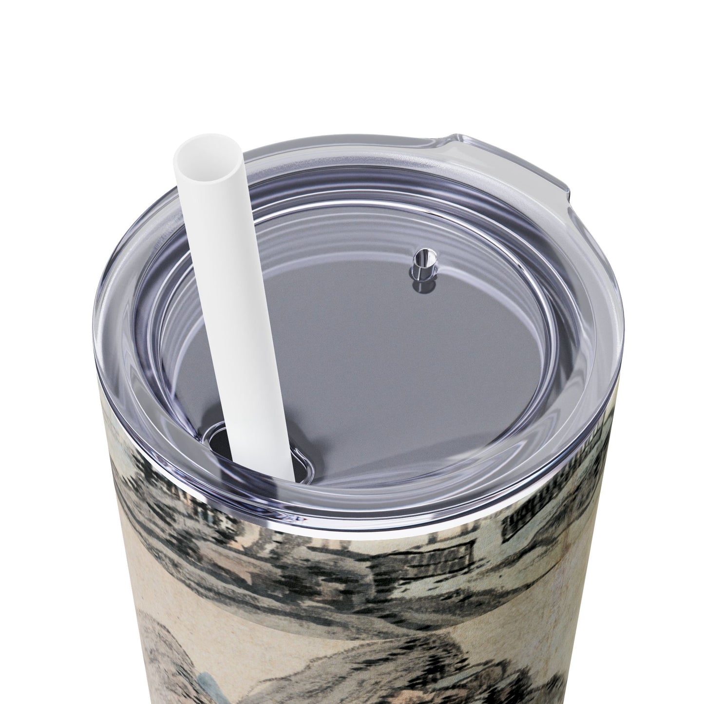 Japanese art work Skinny Tumbler with Straw, 20oz - Perfect for Home, Travel, Gifts, and Everyday Use, Creative Design, Stylish Beverage Container