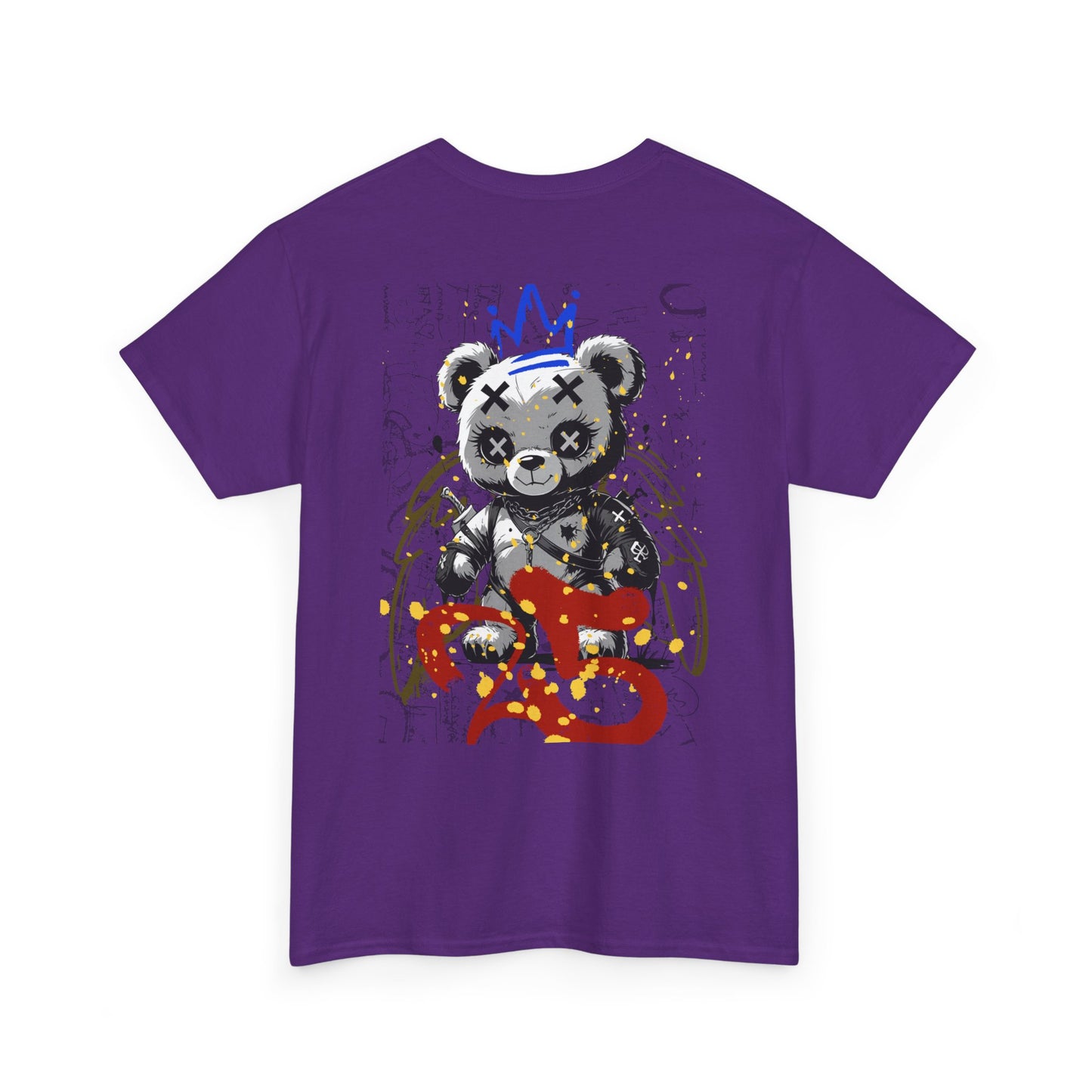 Skull & Bear Graphic Tee, Unisex Heavy Cotton Shirt for Casual Wear, Gift for Birthdays, Halloween, Gothic Tee, Cool Tee, Bear Lover Gift,