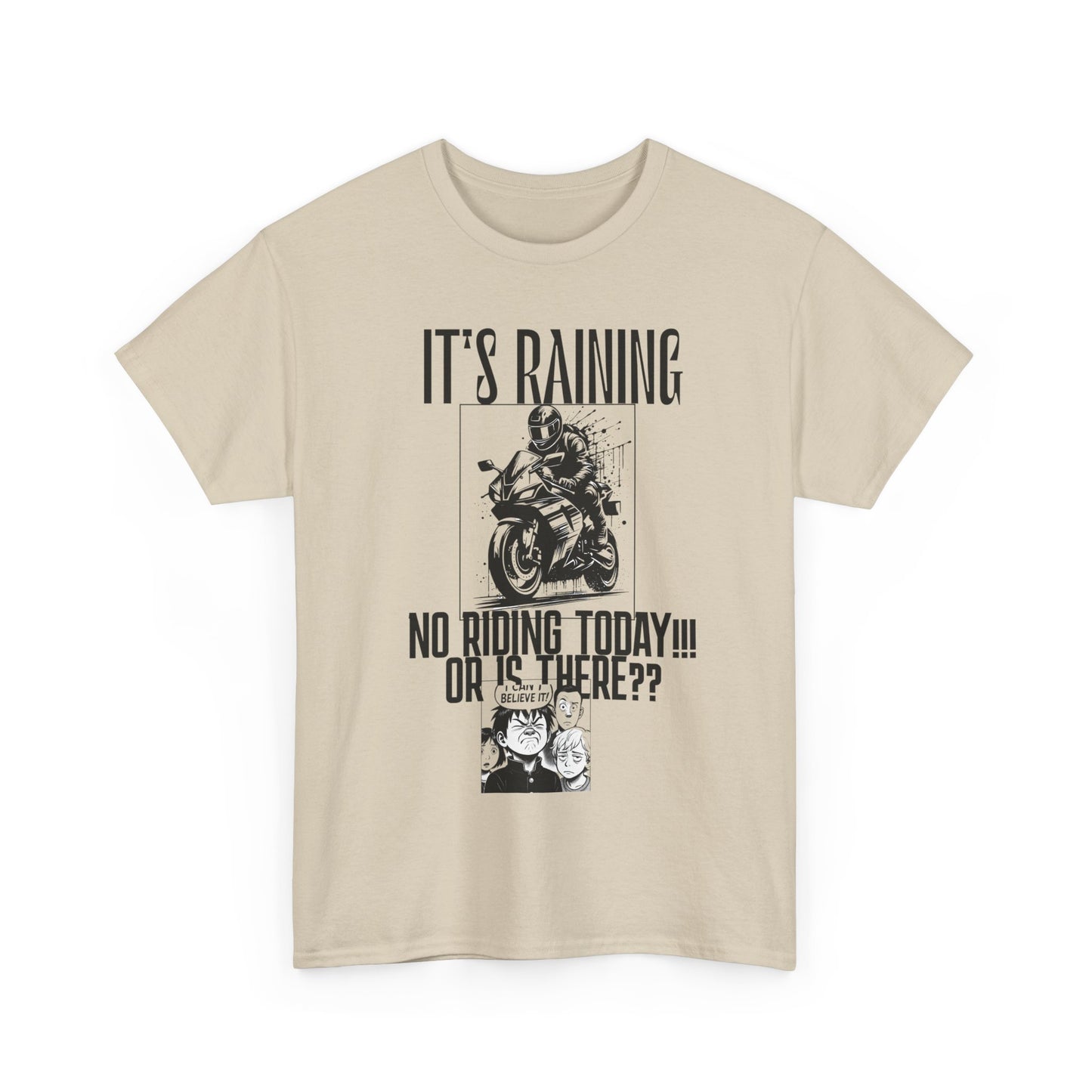 Motorcycle Rainy Day Tee - Fun Biker Shirt for Riders, Unisex Graphic Tee, Gift for Motorcycle Enthusiasts, Outdoor Adventure Apparel