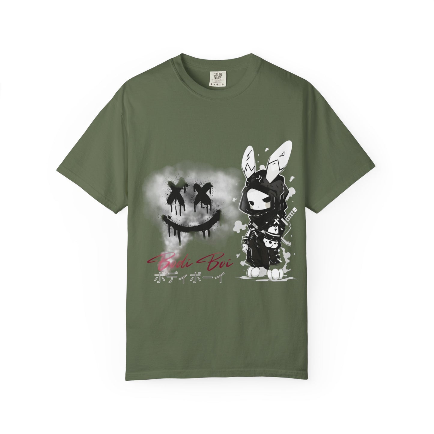 Artistic Graphic Tee featuring Unique Bunny Design, Unisex T-Shirt, Casual Wear, Streetwear, Gift for Anime Lovers, Alternative Fashion