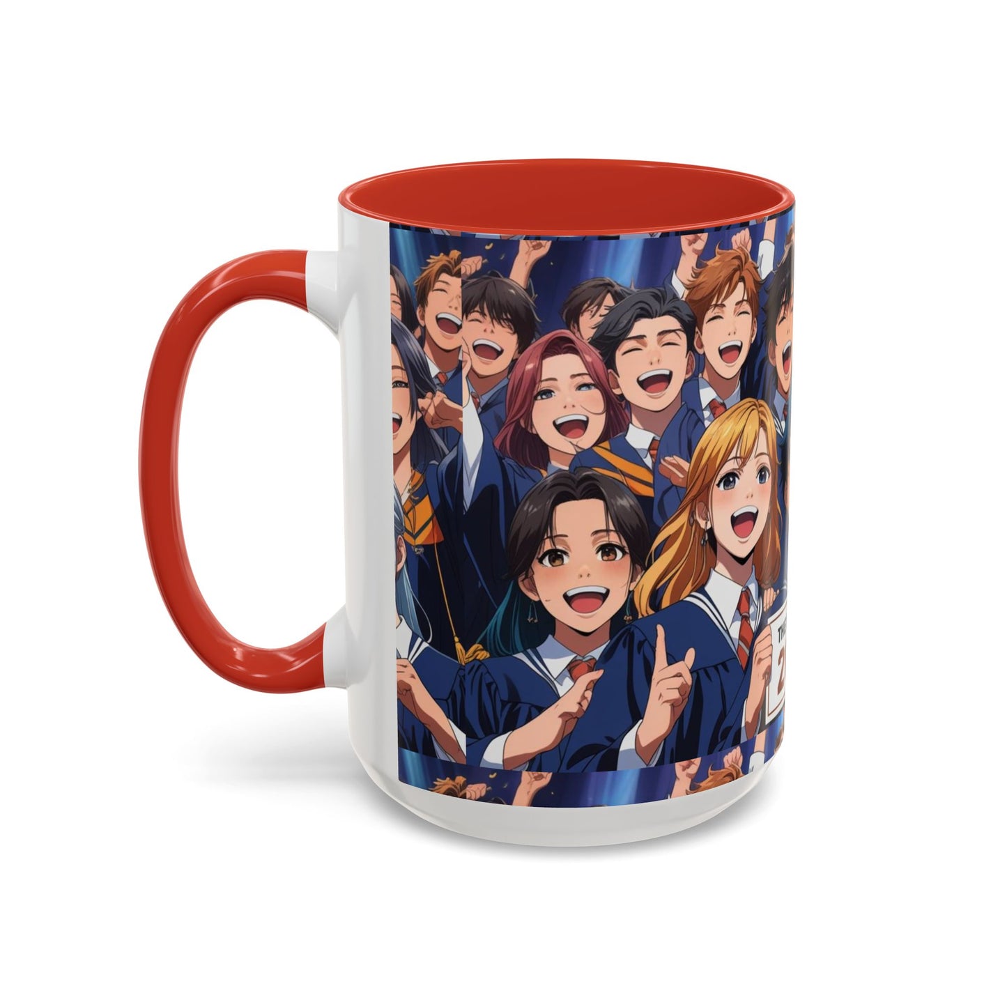 Anime Graduation Celebration Coffee Mug, Class of 2025 Mug, Anime Friends Mug, Gift for Graduates, School Spirit Mug