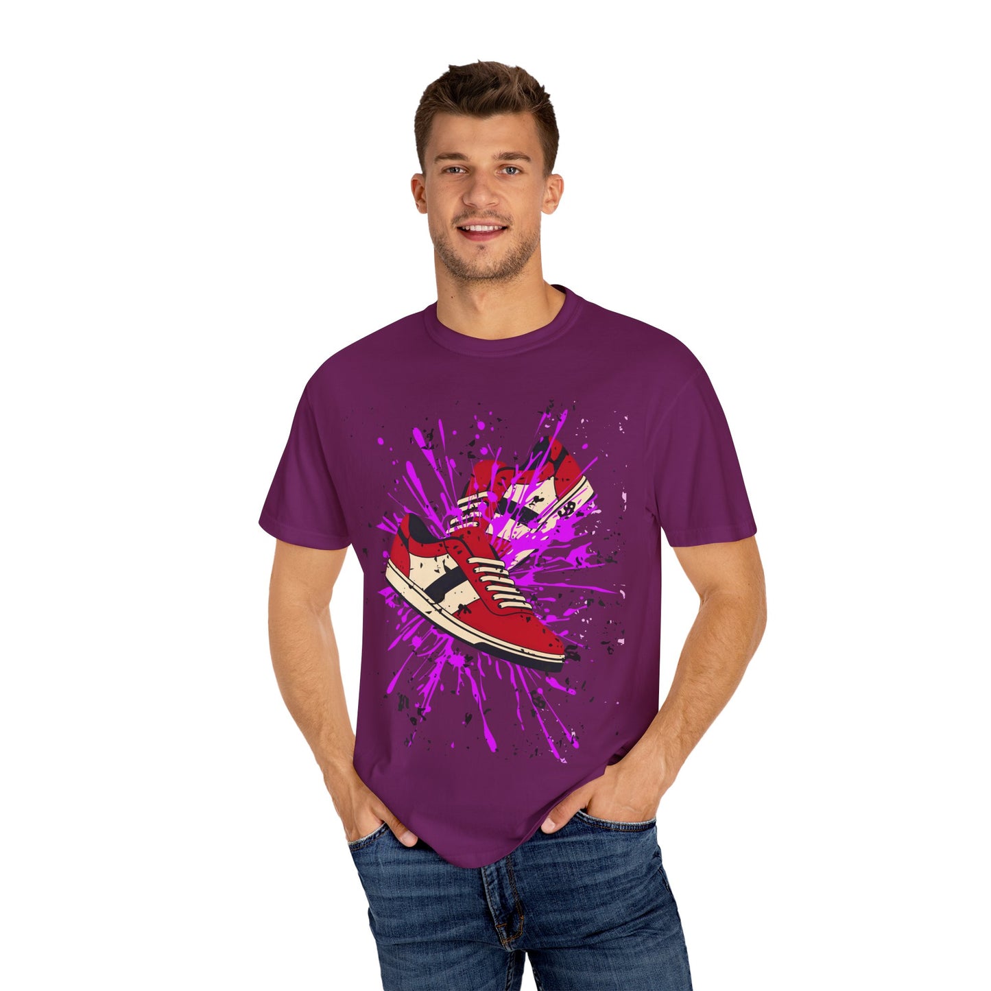Sneaker Splash Unisex T-Shirt | Vibrant Graphic Tee | Streetwear Style | Perfect for Gift Giving | Hip-Hop Fashion | Casual Wear