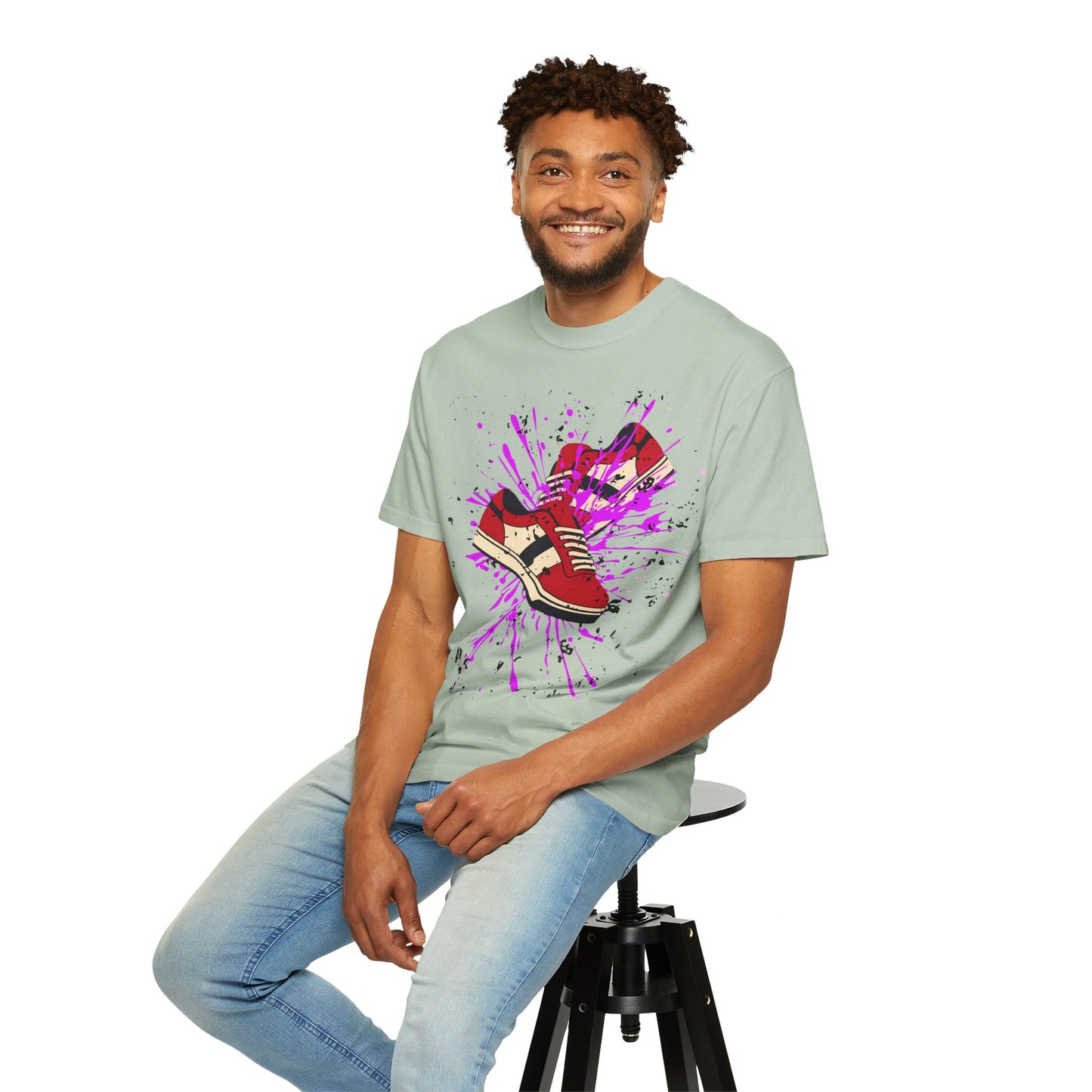 Sneaker Splash Unisex T-Shirt | Vibrant Graphic Tee | Streetwear Style | Perfect for Gift Giving | Hip-Hop Fashion | Casual Wear