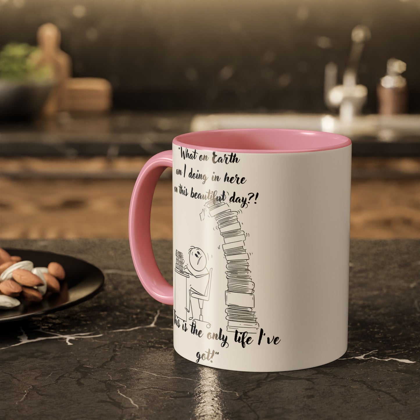 What am I doing here  Coffee Mug - Perfect for Writers, Students, and Book Lovers!