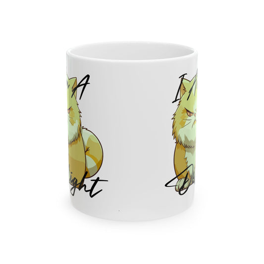 Paw-steely I'm a delight Cozy Cat Mug, Perfect Gift for Cat Lovers, Cute Animal Drinkware, Pet-Themed Birthday Gift, Coffee or Tea Lover's Essential