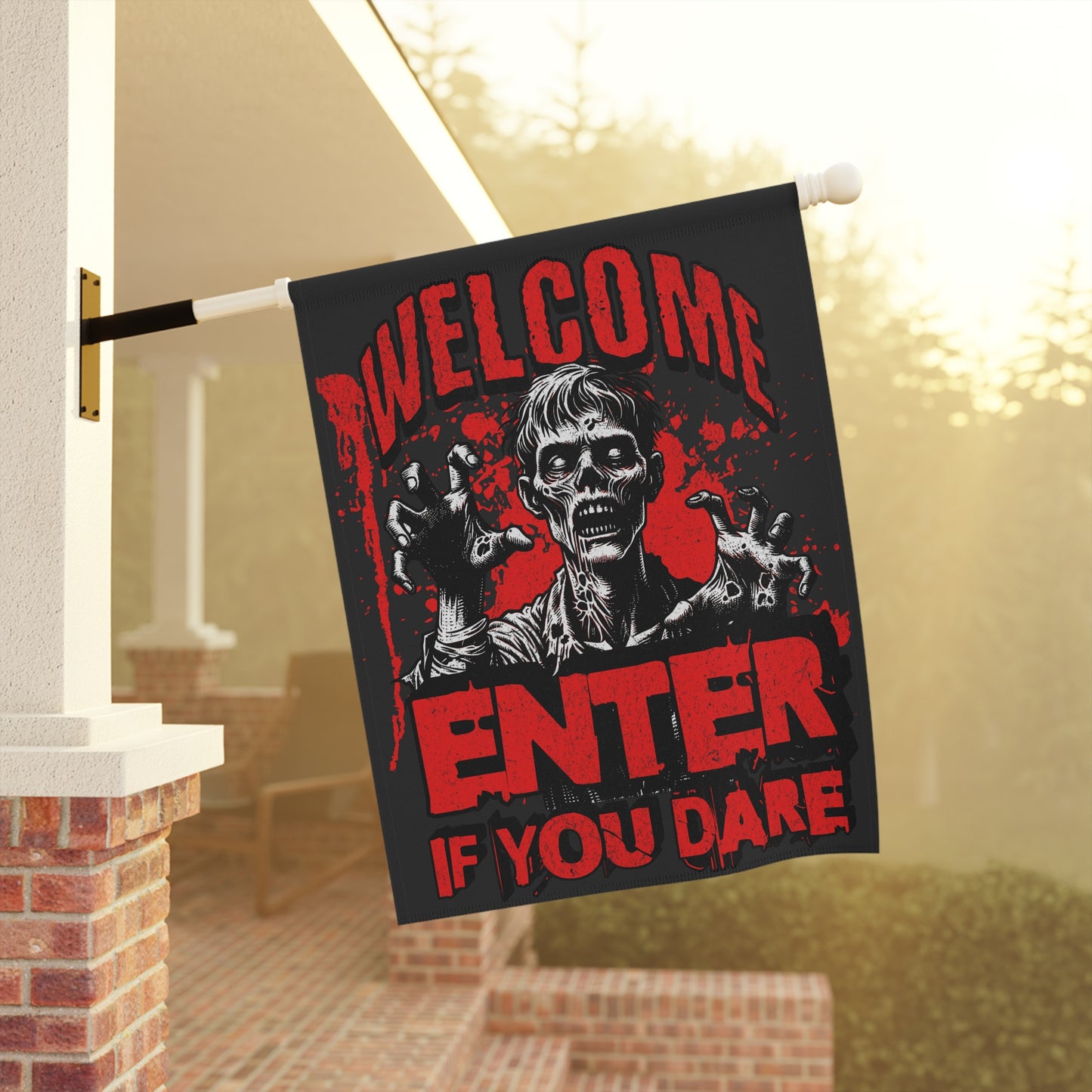 Spooky Garden Banner: Halloween Decor, Yard Sign, Outdoor Decoration, Fall Festivities, Haunted House