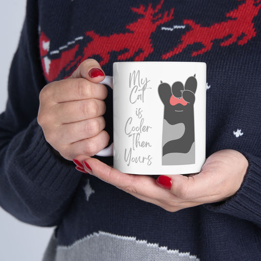 Cool Cat my cat is cooler then yours Lover Ceramic Mug - Perfect Gift for Cat Owners, Humor Mug, Coffee Cup, Cute Animal Gift, Pet Lover Accessory