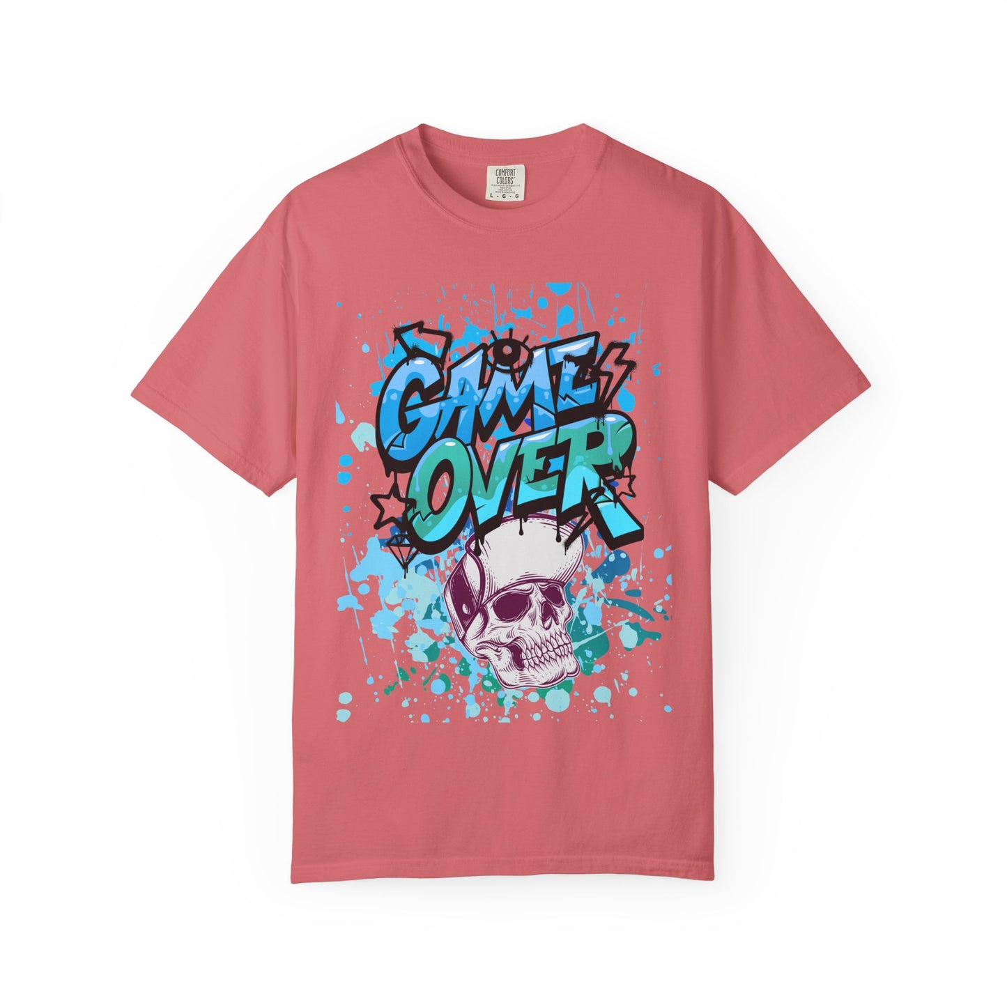 Gamer Skull T-shirt, Unisex Graphic Tee, Game Over Apparel, Casual Wear, Gift for Gamers, Streetwear, Cool Graphic Shirt