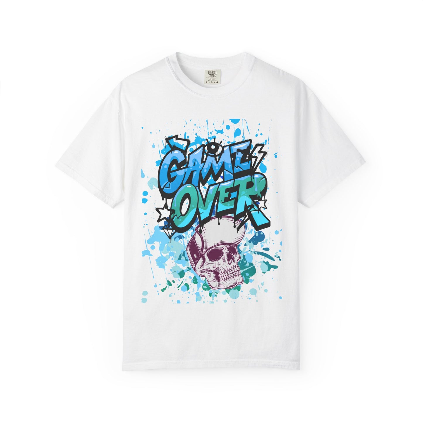 Gamer Skull T-shirt, Unisex Graphic Tee, Game Over Apparel, Casual Wear, Gift for Gamers, Streetwear, Cool Graphic Shirt