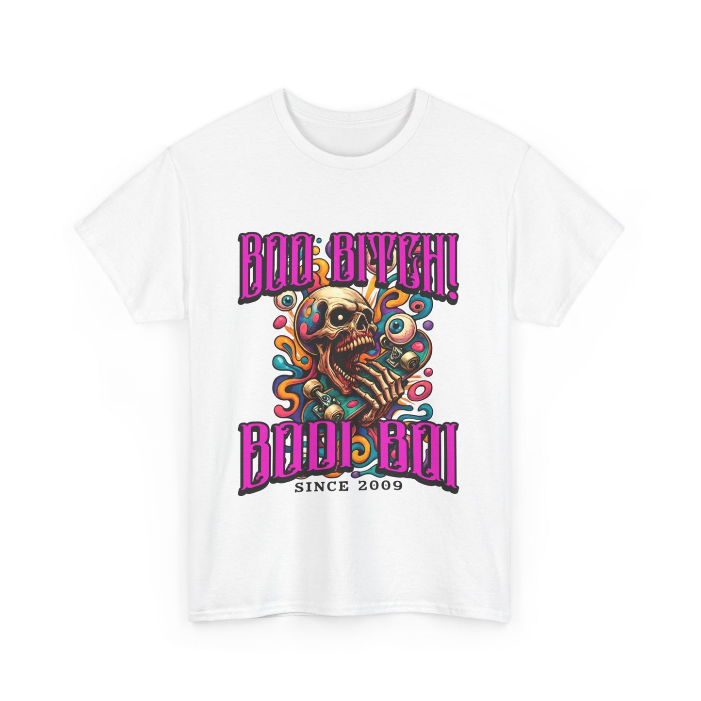 Skull Art Unisex Heavy Cotton Tee, Casual Wear, Graphic Tee, Festival Fashion, Unique Gift Idea, Everyday T-Shirt