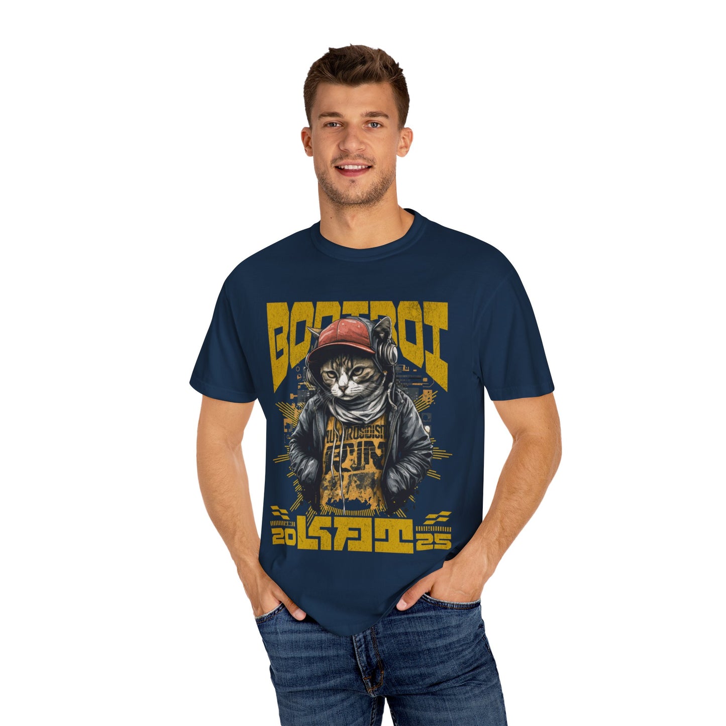 Bodi boi Unisex Vintage Style T-Shirt, Trendy Apparel for Cat Lovers, Casual Wear, Unique Gift Idea