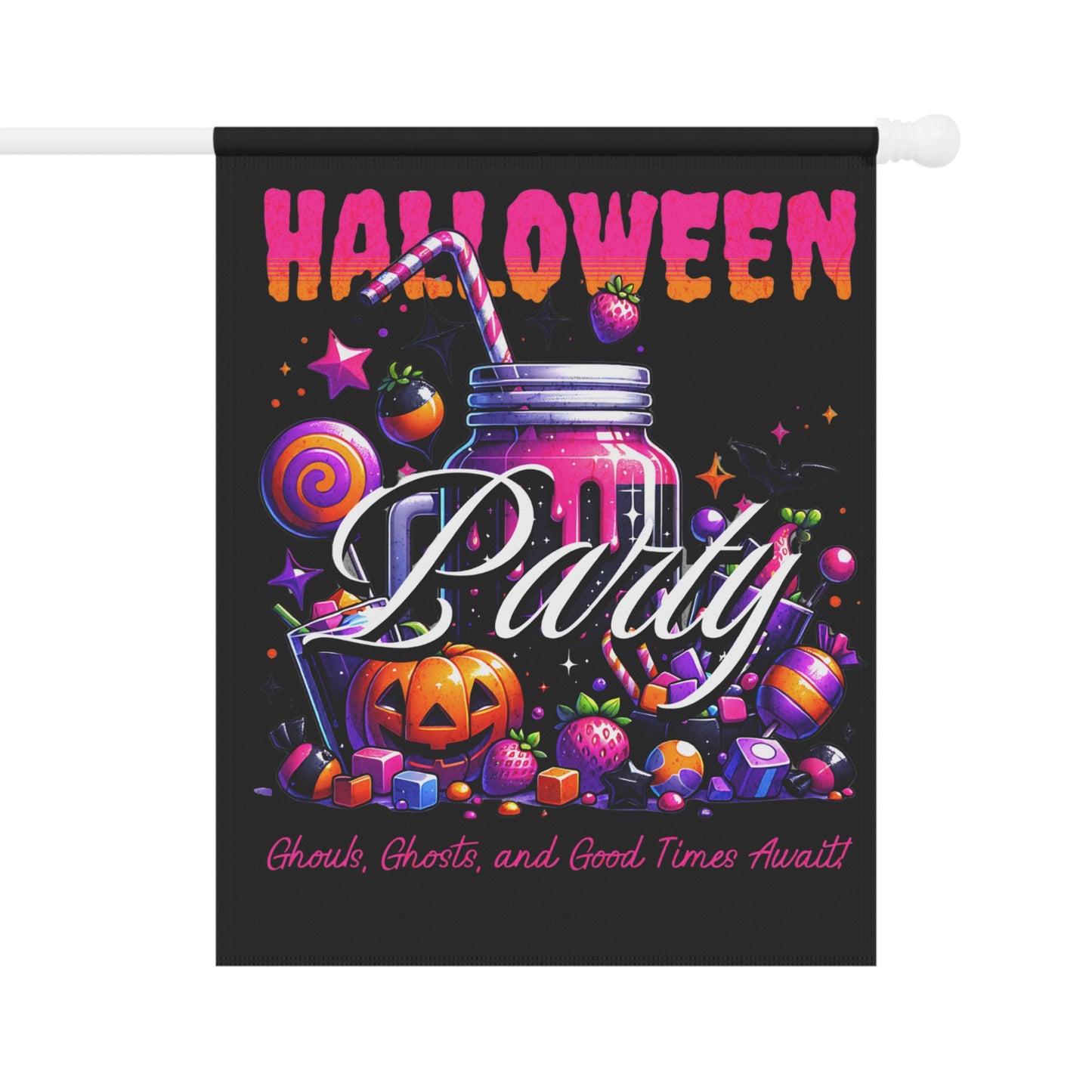 Halloween Party Garden Banner, Spooky Decorations, Outdoor Decor, Fall Decor, Halloween Celebration Sign