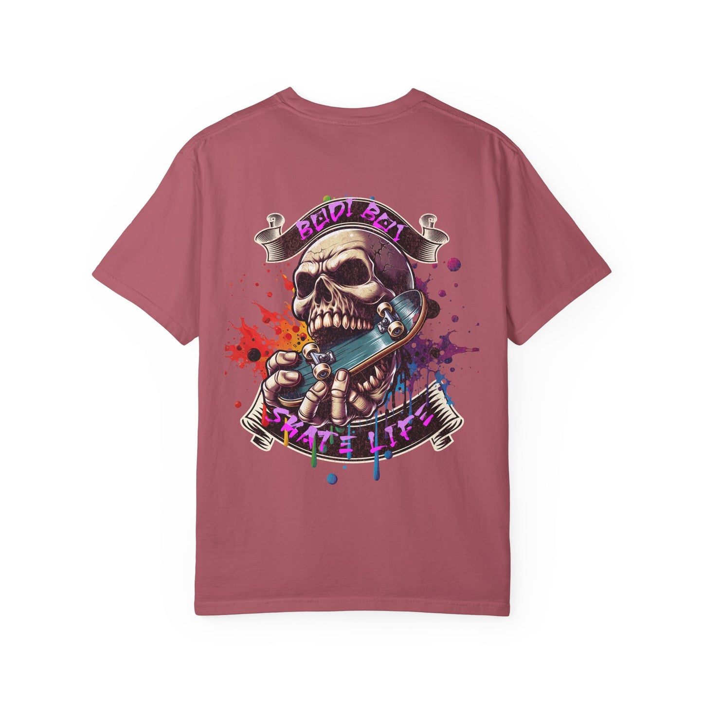 Bold Vibe Unisex Garment-Dyed T-Shirt - Edgy Skate Life Design, Casual Wear, Streetwear, Gift for Skaters, Unique Graphic Tee