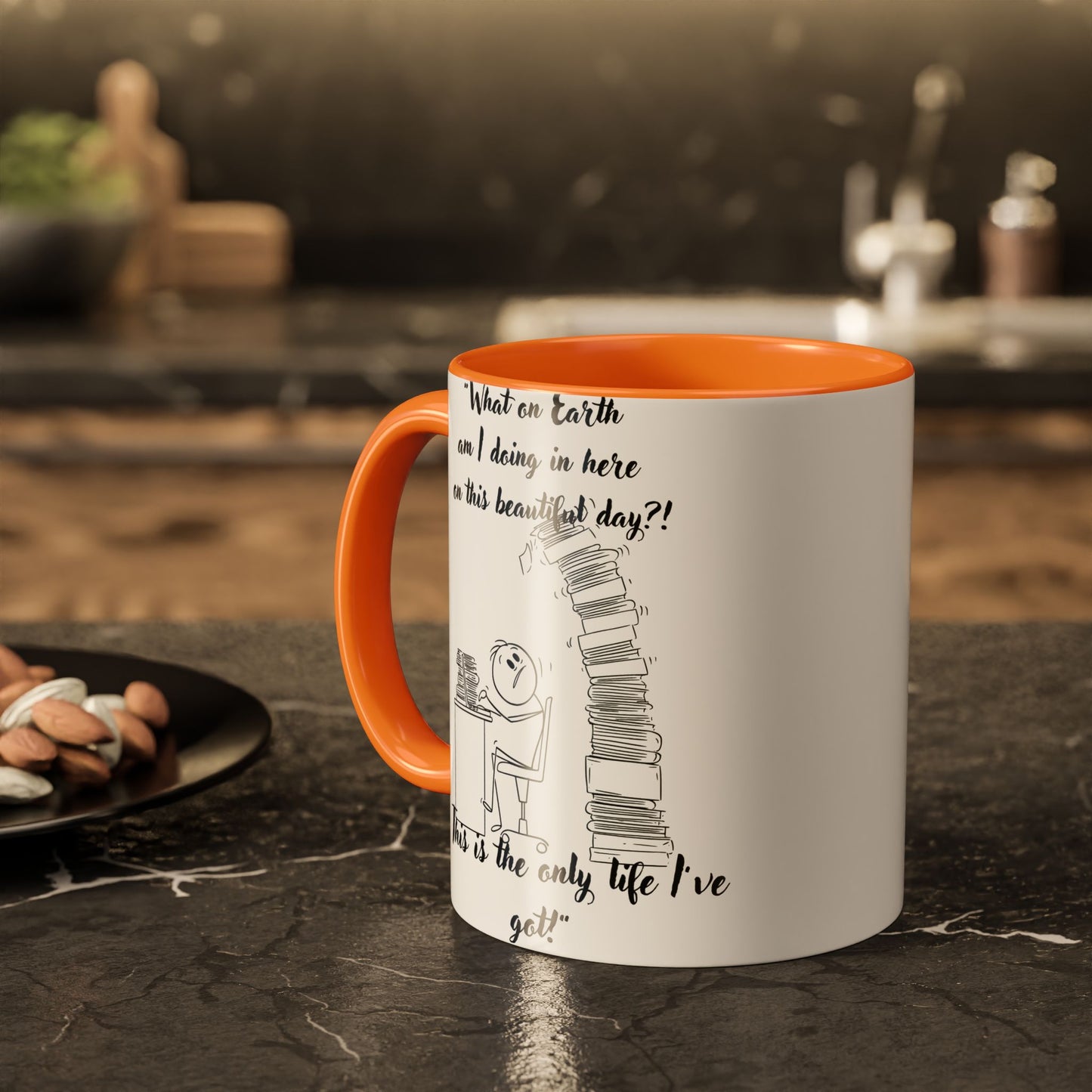 What am I doing here  Coffee Mug - Perfect for Writers, Students, and Book Lovers!
