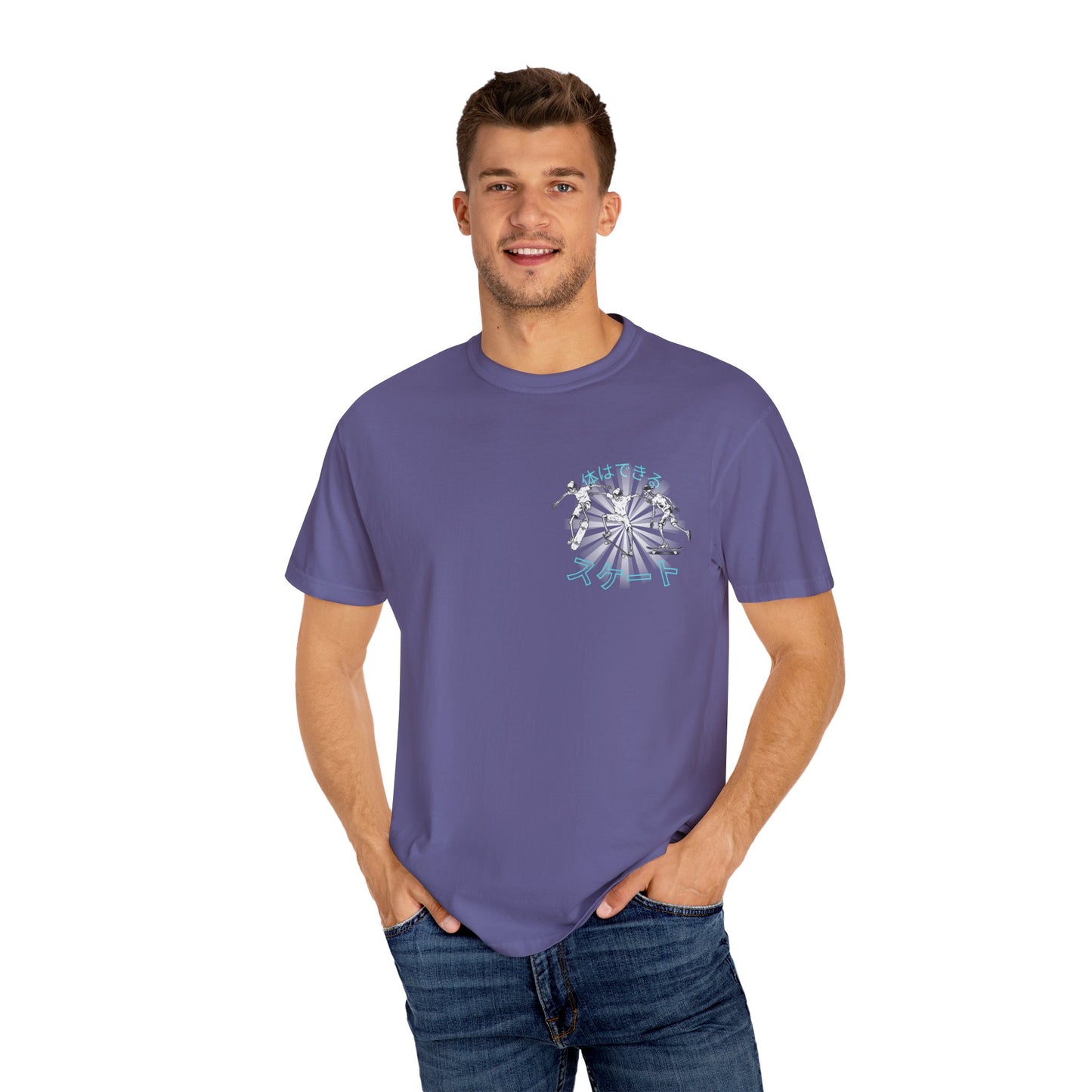 Japanese Skateboarding Design T-Shirt, Unisex Graphic Tee, Casual Streetwear, Gift for Skaters, Trendy Graphic T-Shirt, Funny Skate Shirt
