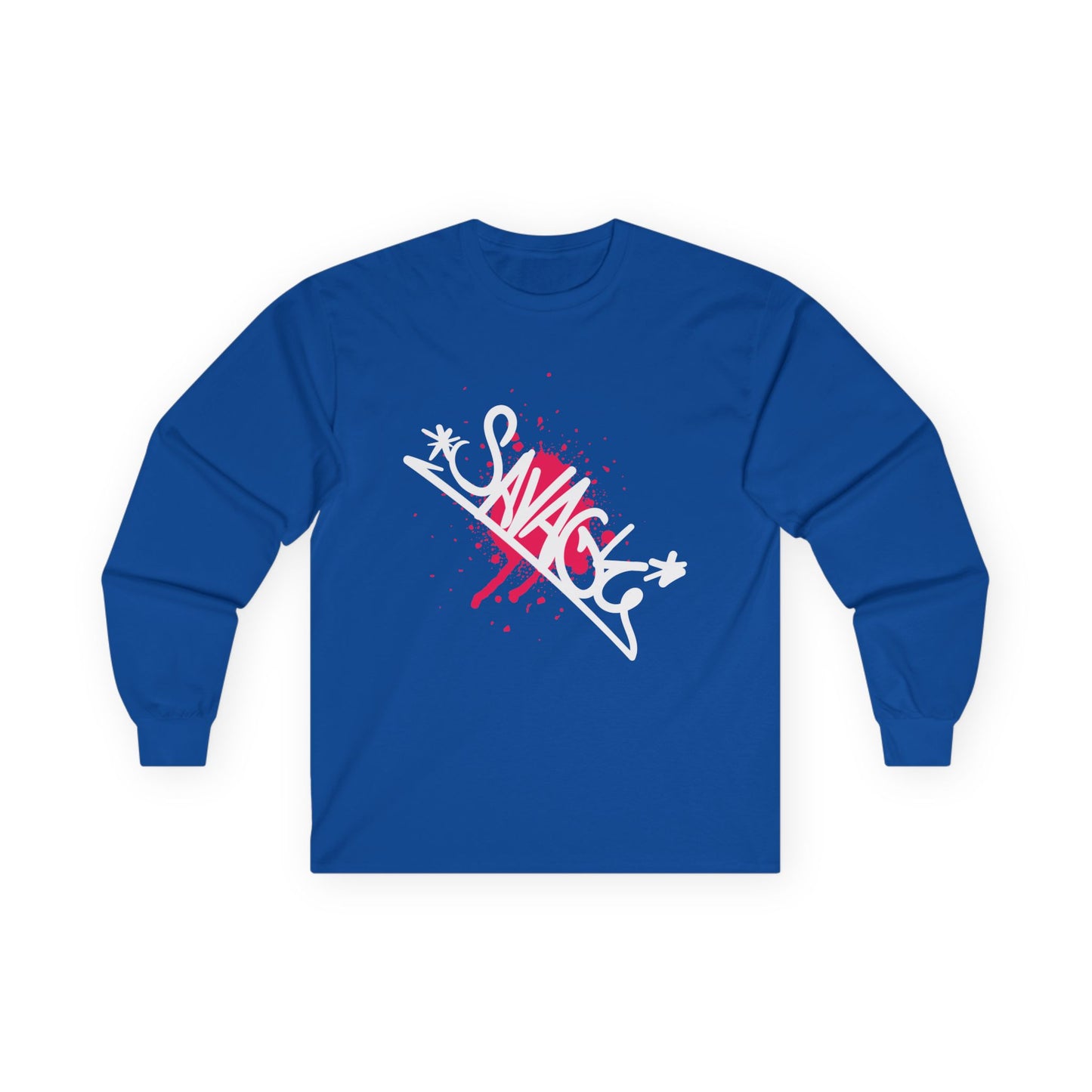 Graffiti Style Unisex Long Sleeve Tee, Trendy Graphic Shirt for Streetwear, Gift for Artists, Stylish Casual Wear, Unique Fashion Top
