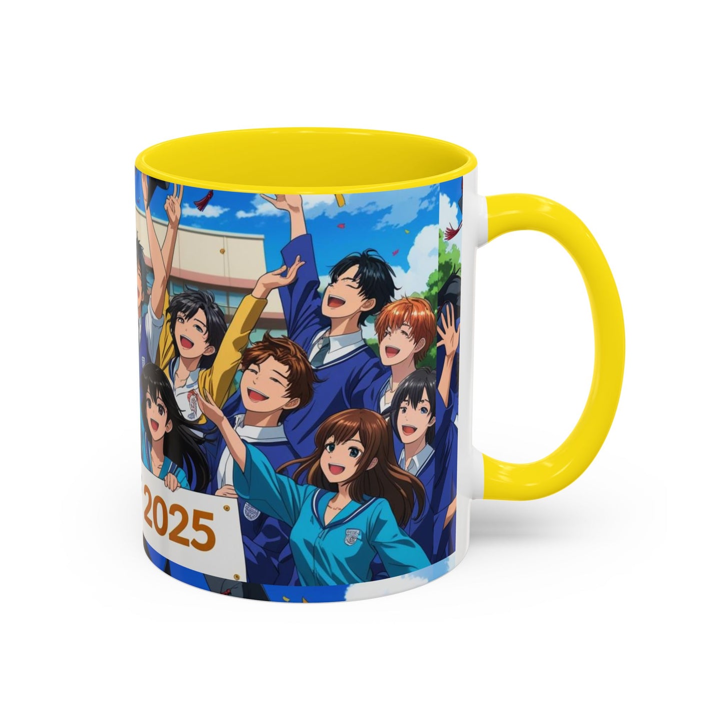 Anime Graduation Coffee Mug for Class of 2025, Personalized Gift, School Memories, Graduation Celebration, Unique Teacher Gift