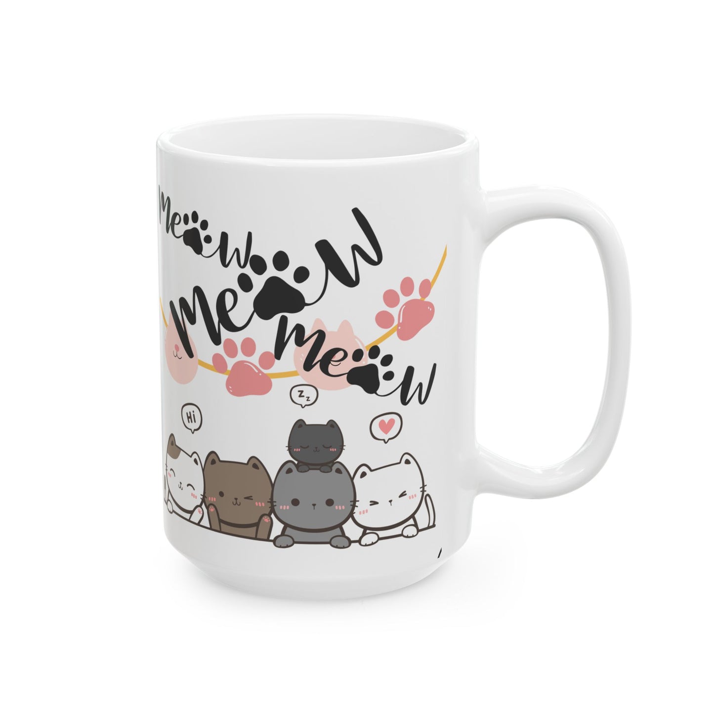 Cute Cat-Themed Ceramic Mug, Ideal for Cat Lovers, Gifts for Pet Owners, Perfect for Birthdays, Holidays, Coffee & Tea