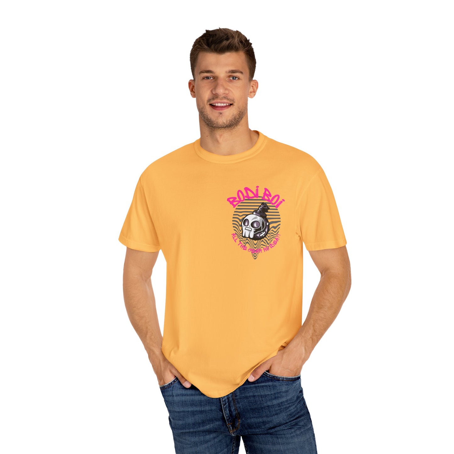 Bodi Boi Skull Graphic Unisex T-Shirt | Edgy Streetwear, Gothic Tee, Gift for Him, Halloween Apparel, Casual Wear
