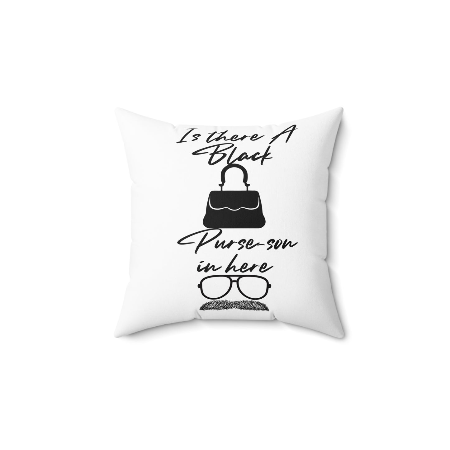 Black Purse Throw Pillow for Trendy Home Décor, Funny Gift, Couch Cushion, Living Room Accent, Unique Home Accessory