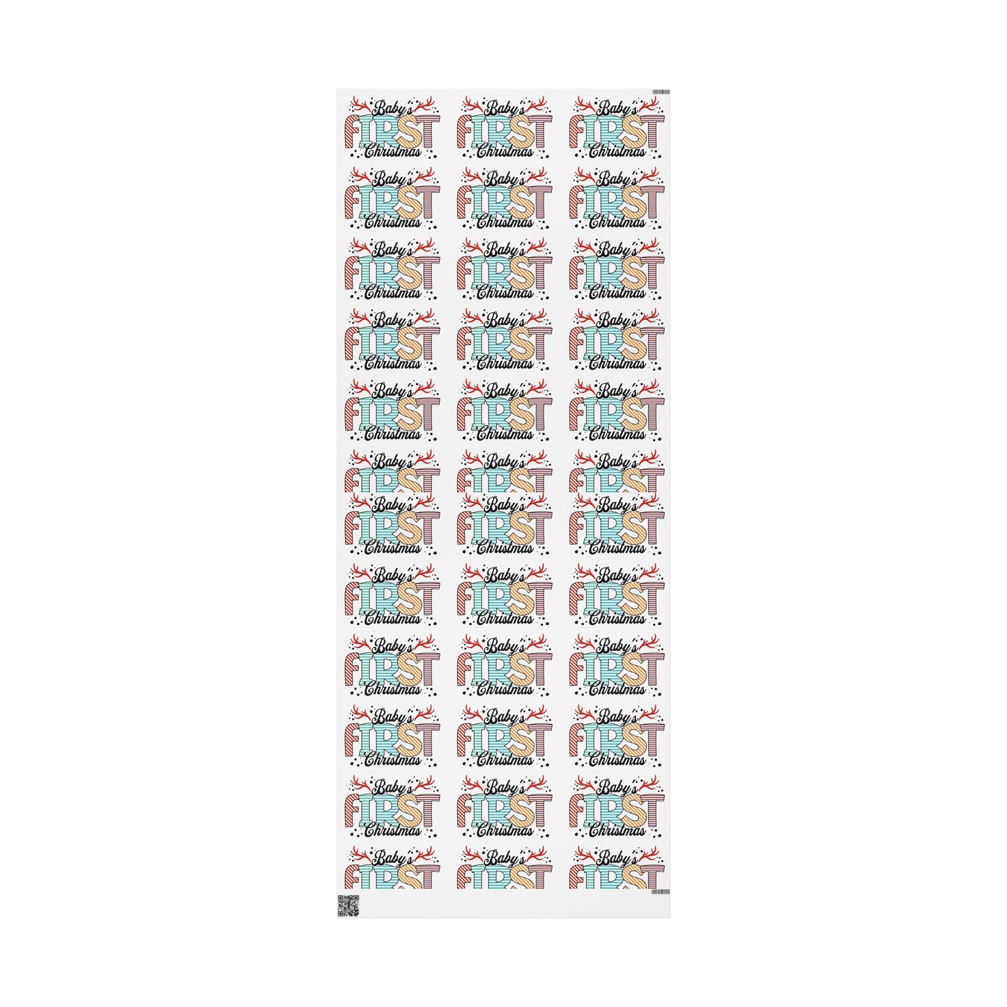 Frist Xmas, Festive Wrapping Paper for Gifts, Christmas, Birthdays, Weddings, Special Occasions