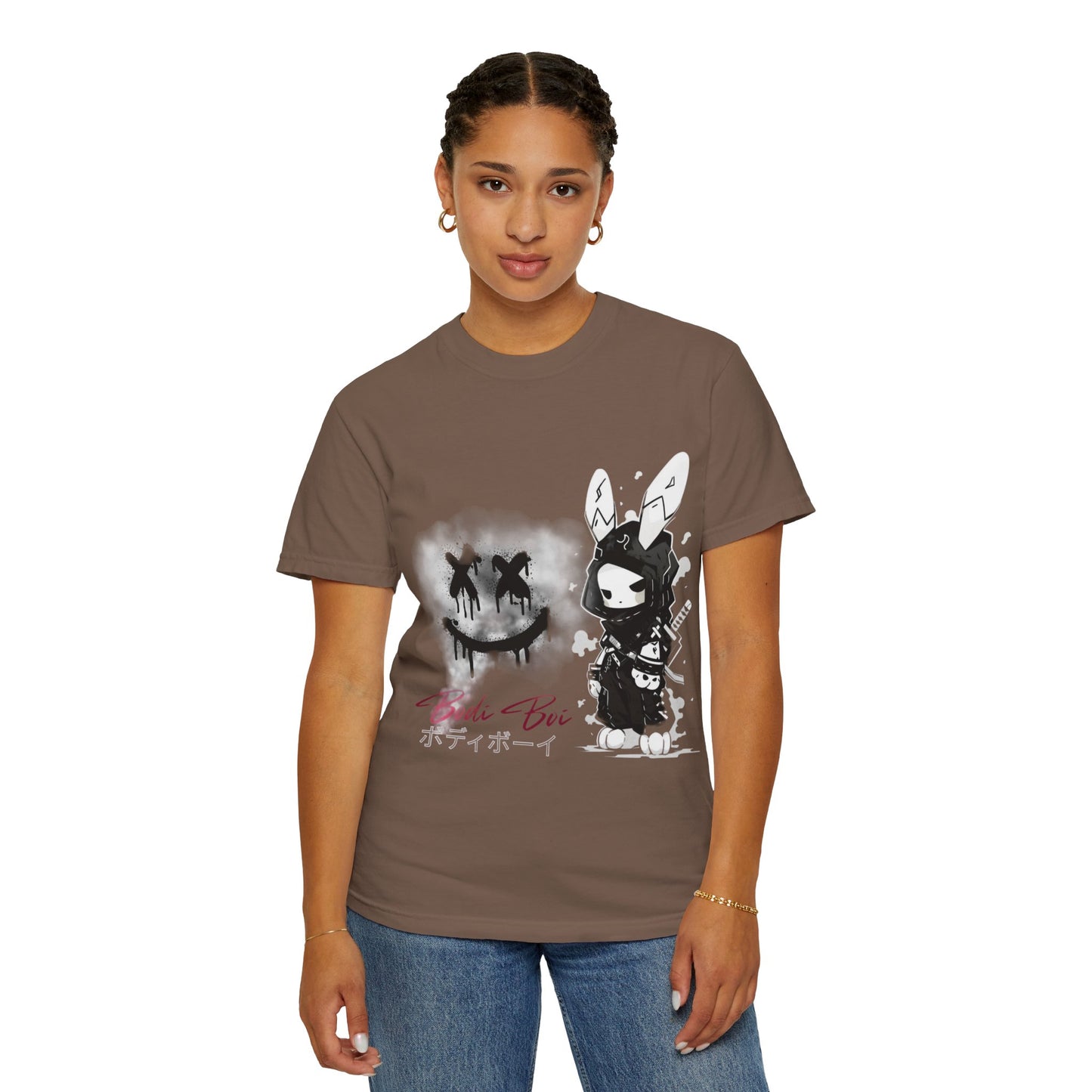 Artistic Graphic Tee featuring Unique Bunny Design, Unisex T-Shirt, Casual Wear, Streetwear, Gift for Anime Lovers, Alternative Fashion