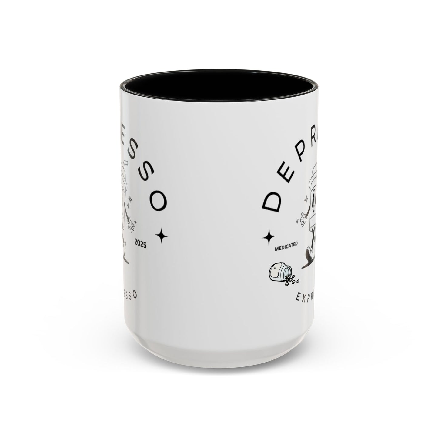 Coffee Mug, Funny Espresso Mug, Gift for Coffee Lovers, Depresso Expresso Humor Cup, Kitchen Decor, Barista Gift, Quirky Beverage Cup,