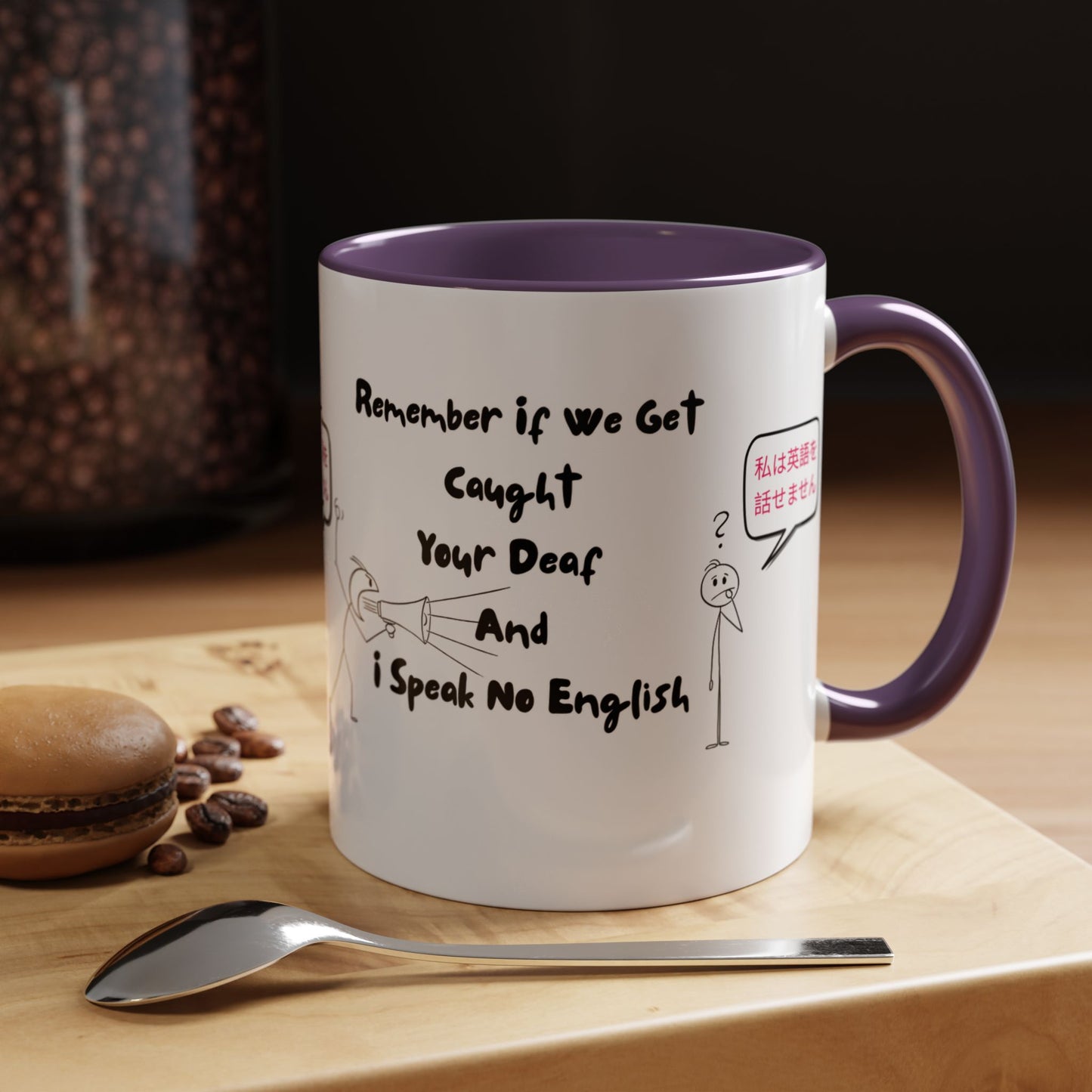 Humorous Accent Coffee Mug, Funny Gift for Language Lovers, Quirky Tea Mug, Cute Coffee Cup, Ideal for Friends, Family, or Students