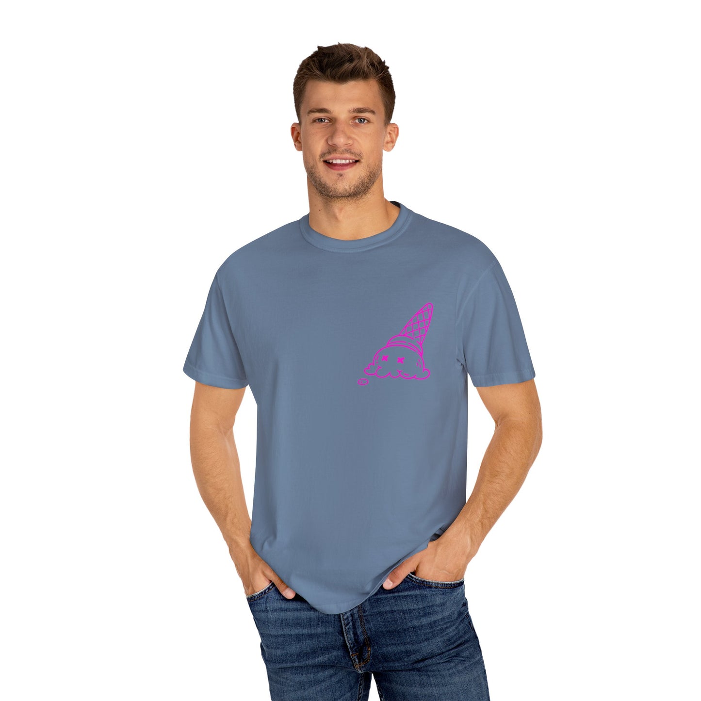 Cool Ice Cream & Helmet Graphic T-Shirt, Unisex Casual Tee, Gift for Ice Cream Lovers, Summer Vibes, Streetwear Fashion