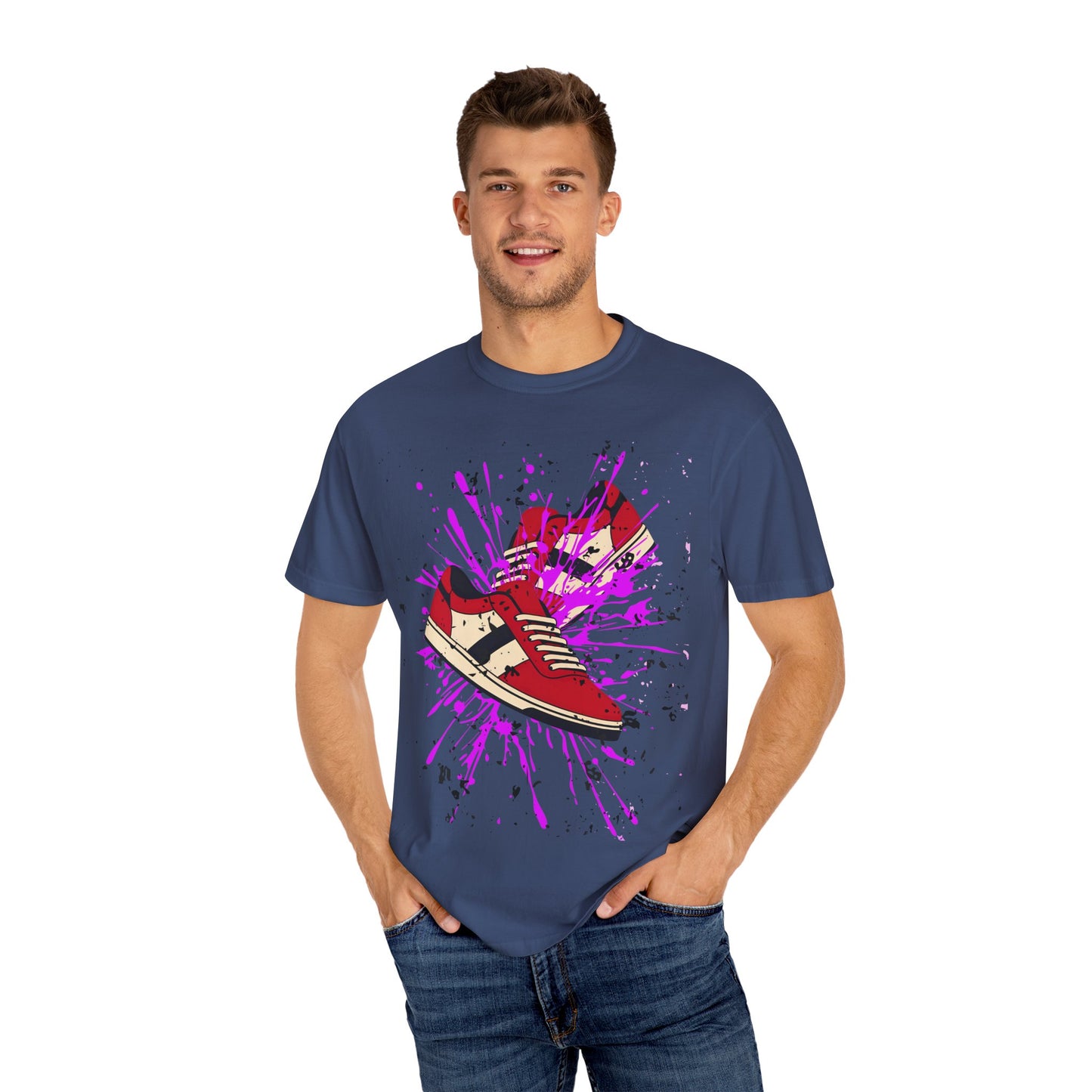Sneaker Splash Unisex T-Shirt | Vibrant Graphic Tee | Streetwear Style | Perfect for Gift Giving | Hip-Hop Fashion | Casual Wear