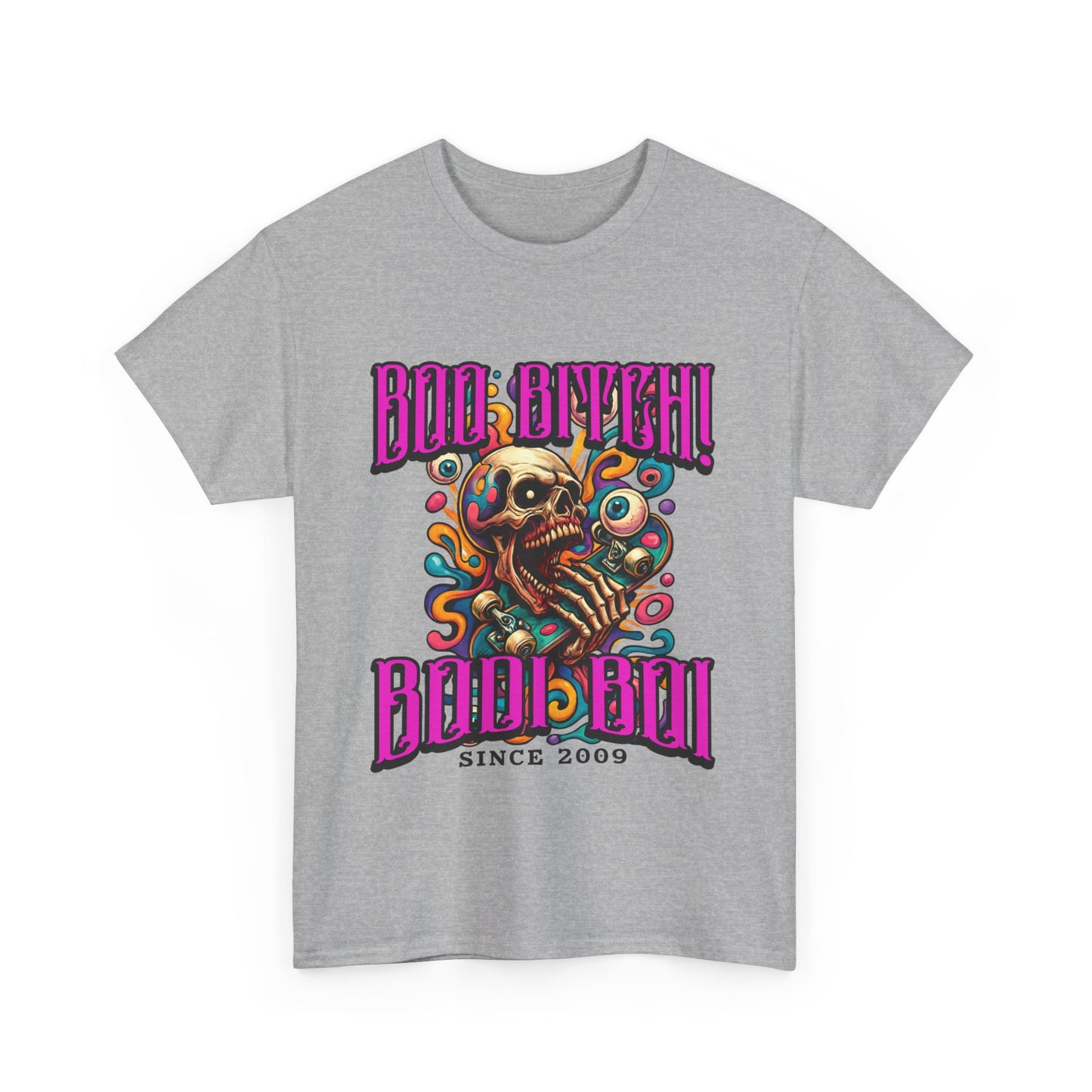 Skull Art Unisex Heavy Cotton Tee, Casual Wear, Graphic Tee, Festival Fashion, Unique Gift Idea, Everyday T-Shirt