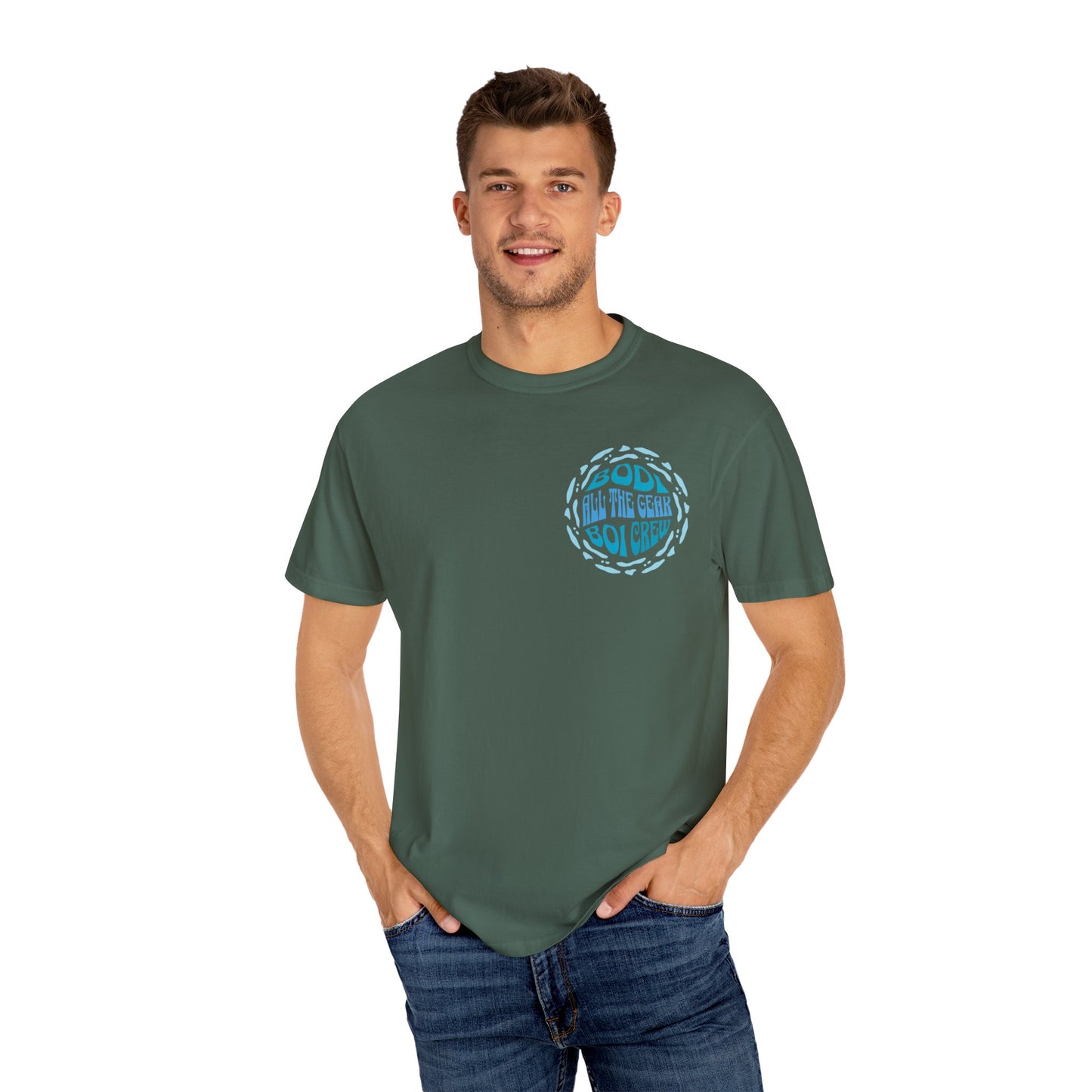 Bodi Gear Crew T-Shirt | Unisex Casual Graphic Tee for Outdoor Adventures, Gift for Him, Retro Style, Summer Vibe, Relaxed Fit