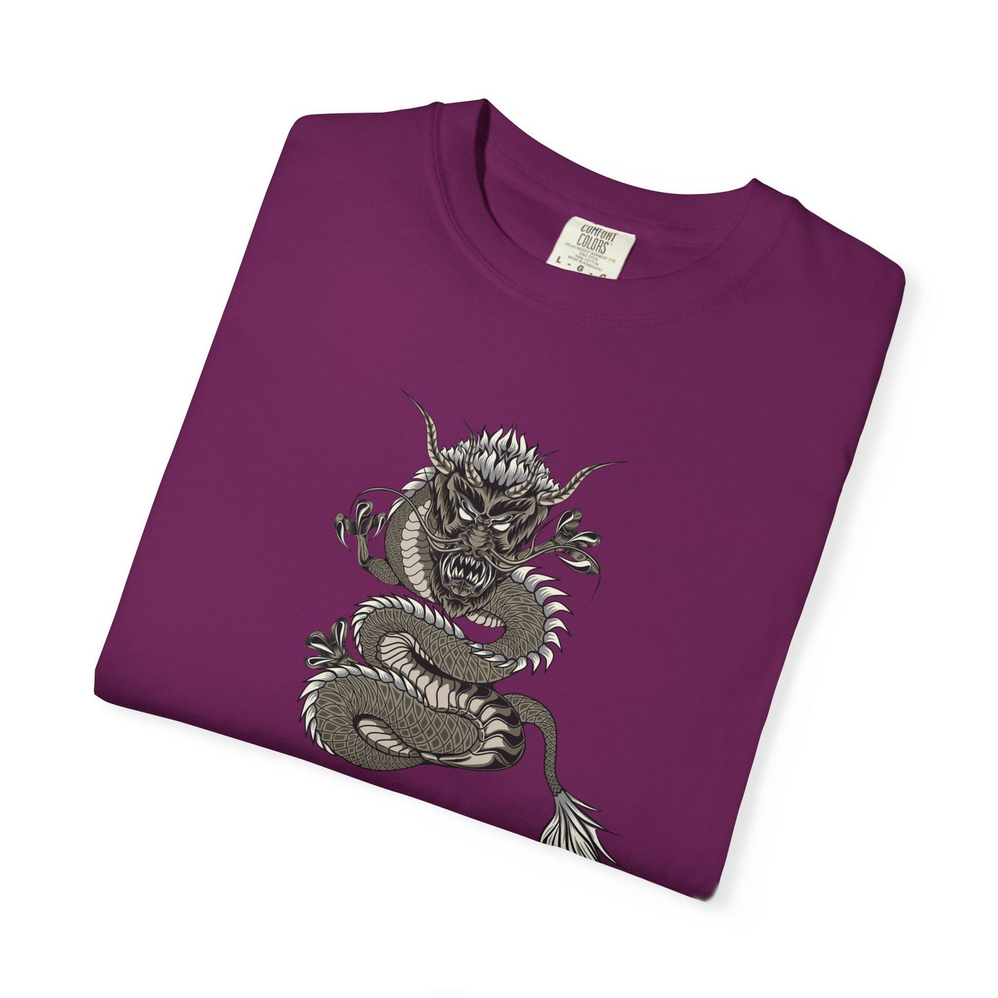 Dragon Design Unisex Garment-Dyed T-shirt, Graphic Tee, Casual Wear, Anime Apparel, Streetwear, Unique Gift for Him