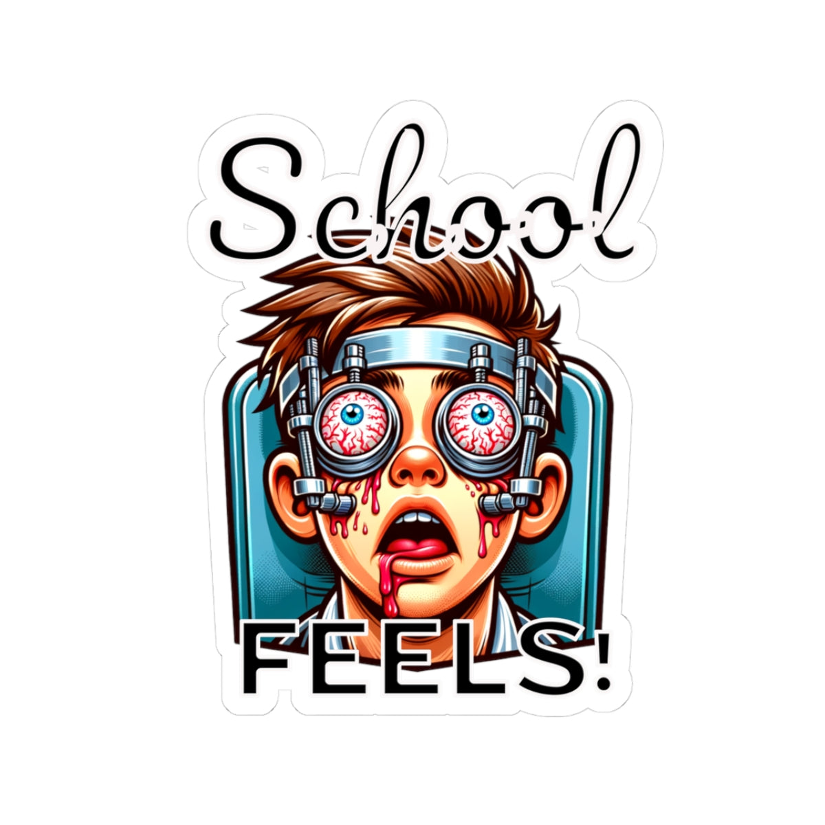 School Feels Kiss-Cut Stickers | Fun School Decor, Laptop Stickers, Student Gifts, Classroom Accessories