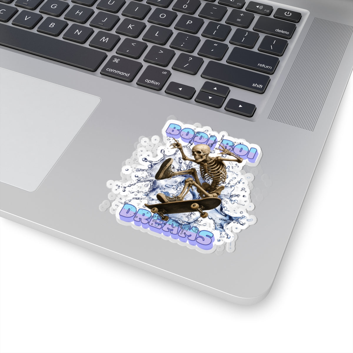 Cool Skeleton Skateboard Kiss-Cut Stickers | Bodoi Boi Dreams | Perfect for Laptops, Water Bottles, Skateboards, Parties, Halloween