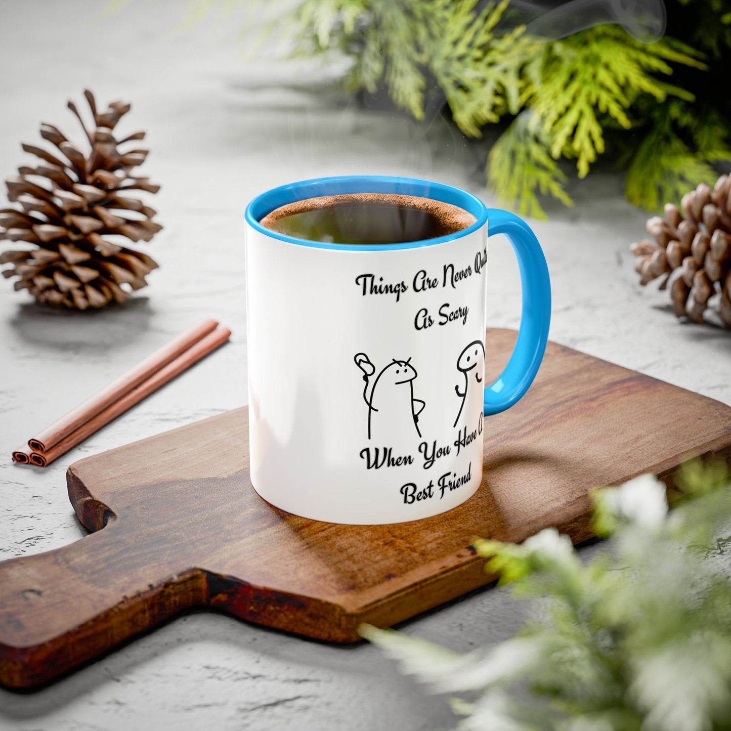 Best Friend Coffee Mug, Colorful Friendship Mug, Cute Gift for Friends, Inspirational Quote Mug, 11oz, 15oz