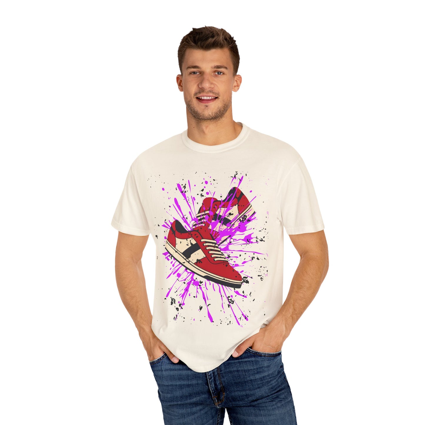 Sneaker Splash Unisex T-Shirt | Vibrant Graphic Tee | Streetwear Style | Perfect for Gift Giving | Hip-Hop Fashion | Casual Wear